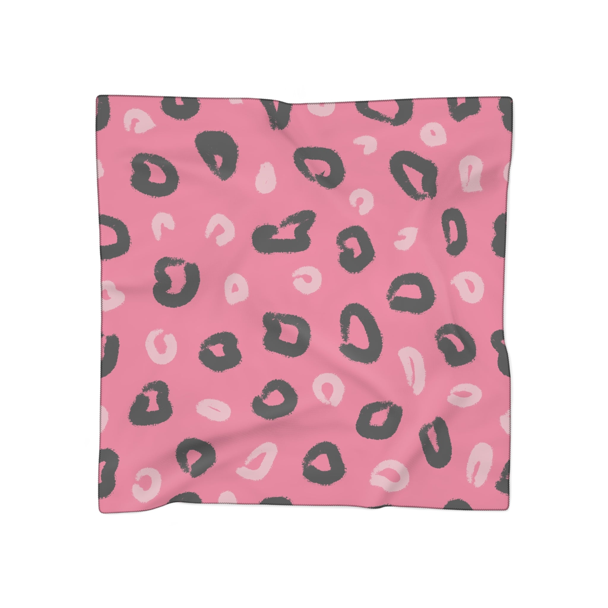 Leopard Print Pink Poly Scarf, Artsulli - Art is Long, Life is Short, Accessories, Color, Poly chiffon, Size, 25" × 25", , , 58212145309002