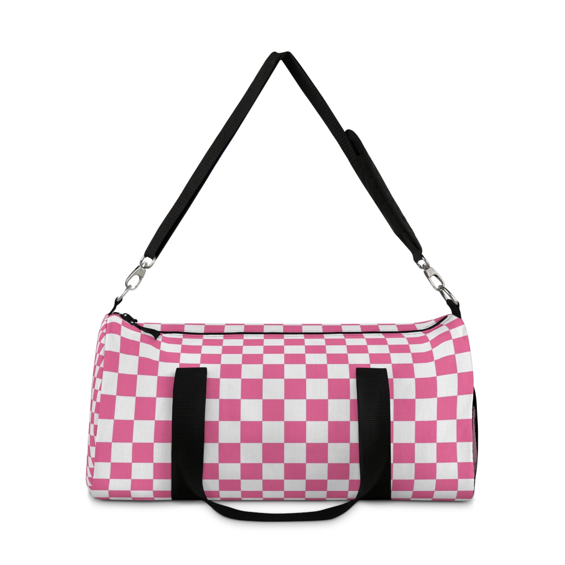 Yuyushiki Pink Check Duffel Bag, Artsulli - Art is Long, Life is Short, Bags, , , , , , , 