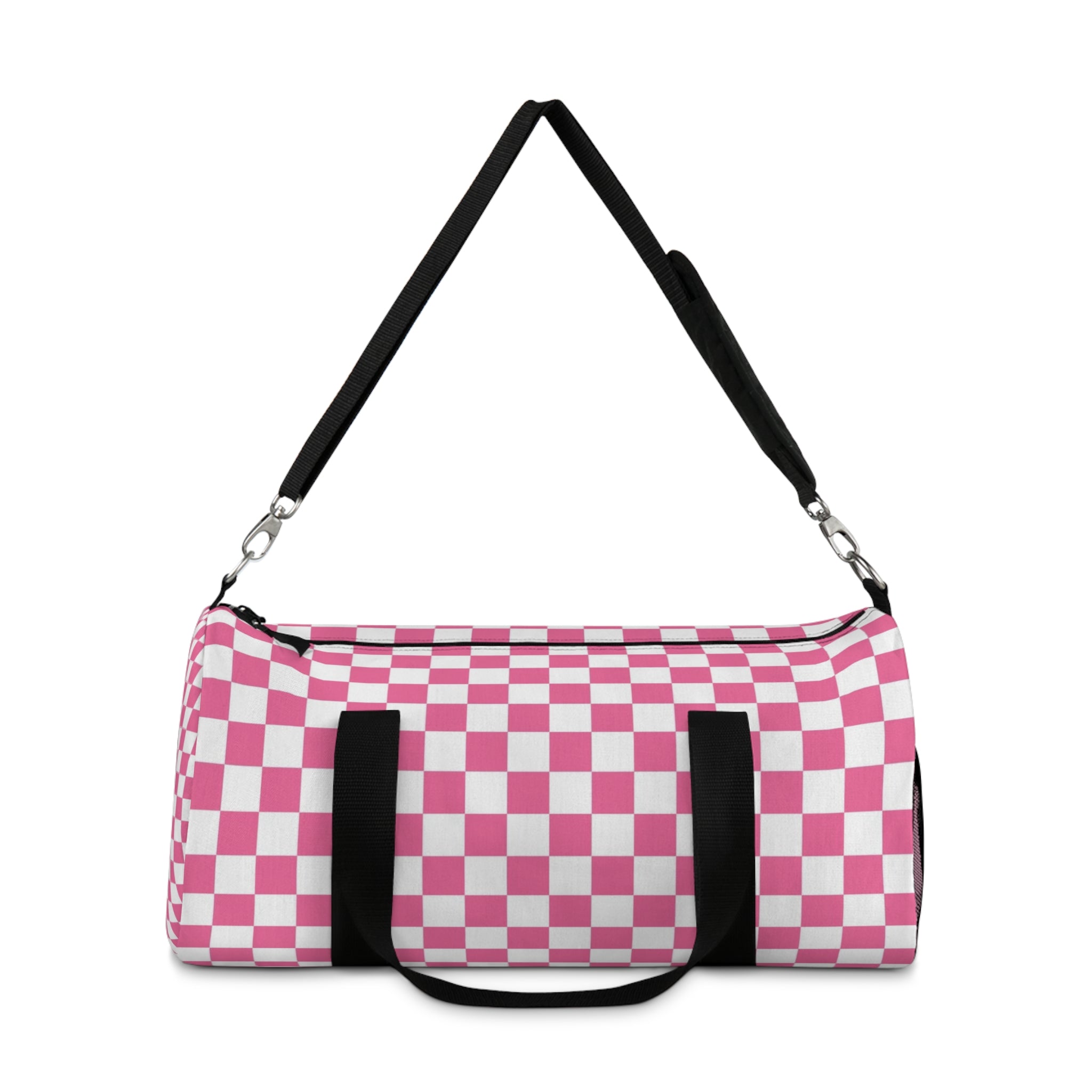 Yuyushiki Pink Check Duffel Bag, Artsulli - Art is Long, Life is Short, Bags, , , , , , , 