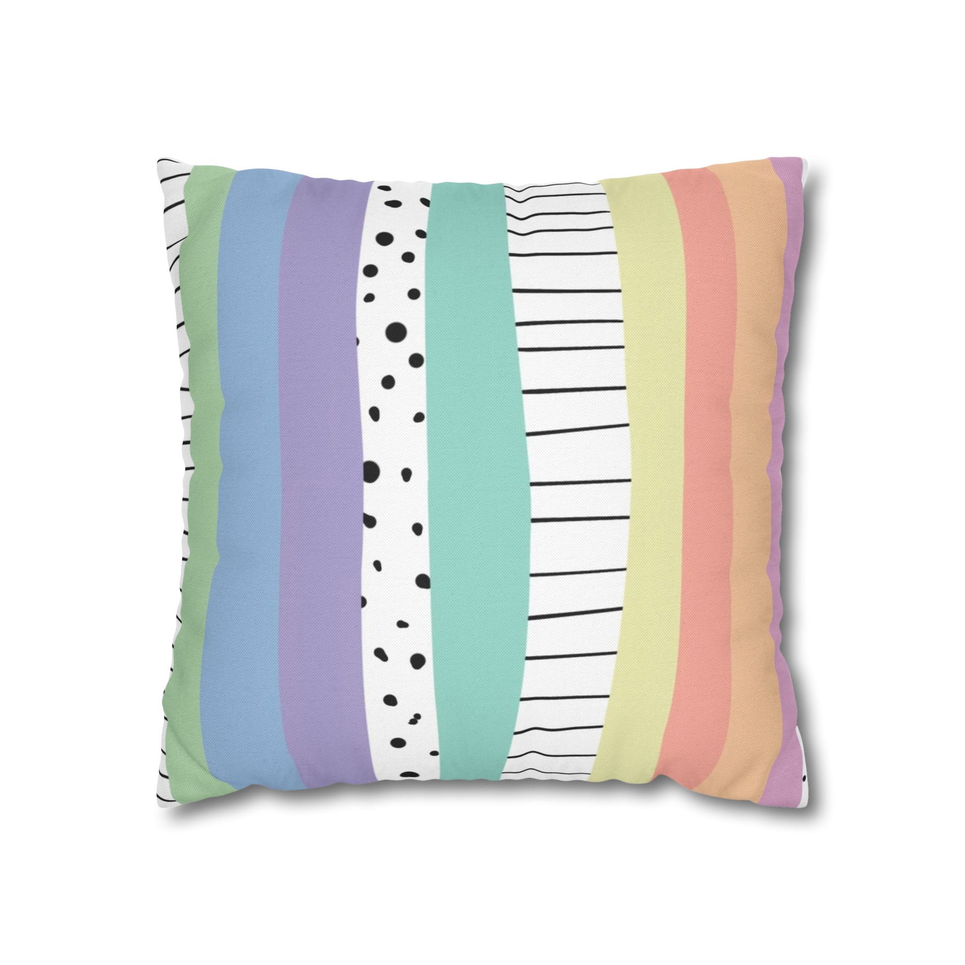 Spun Polyester Square Pillowcase, Artsulli - Art is Long, Life is Short, Home Decor, Size, 16" × 16", , , , , 75782335962060208806