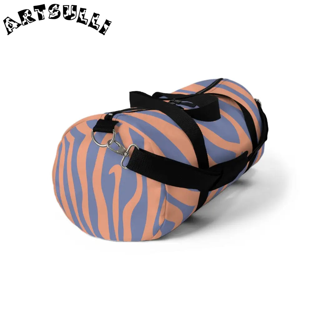 JAKKOUTTHEBXX Custom-Printed Melting Zebra Stripes Duffel Bag 2025