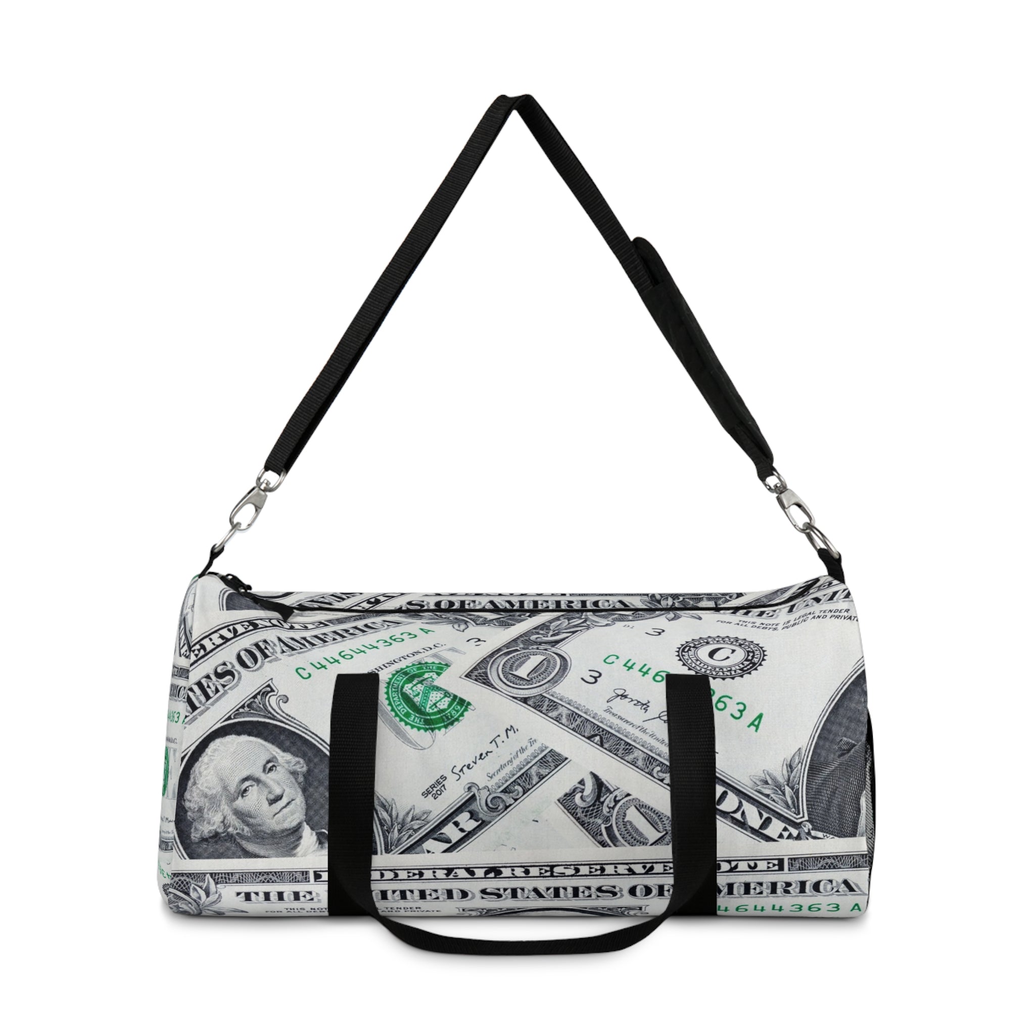 Money Collage Duffel Bag, Artsulli - Art is Long, Life is Short, Bags, , , , , , , 