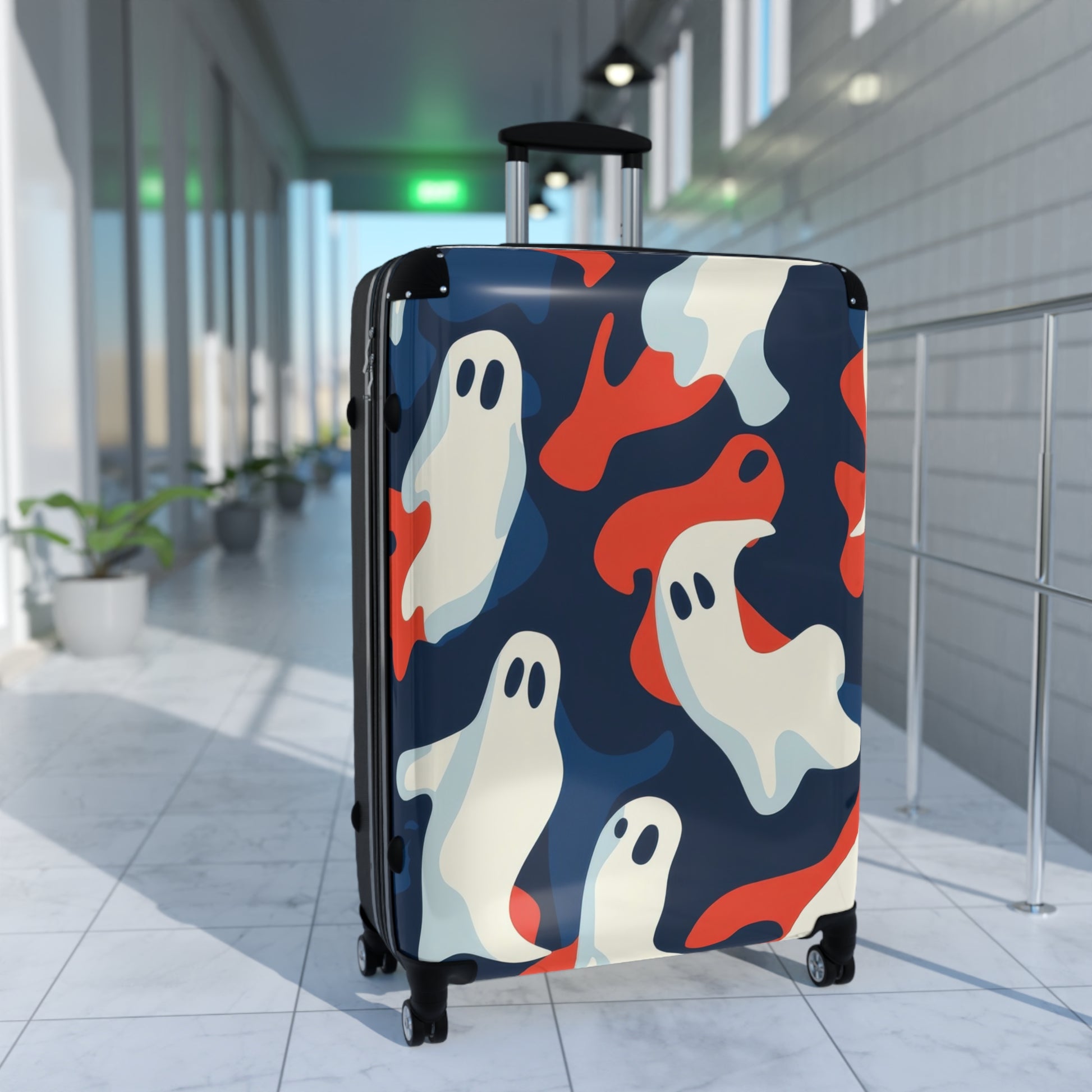 Camo Ghosts Suitcase, Artsulli - Art is Long, Life is Short, Bags, , , , , , , 
