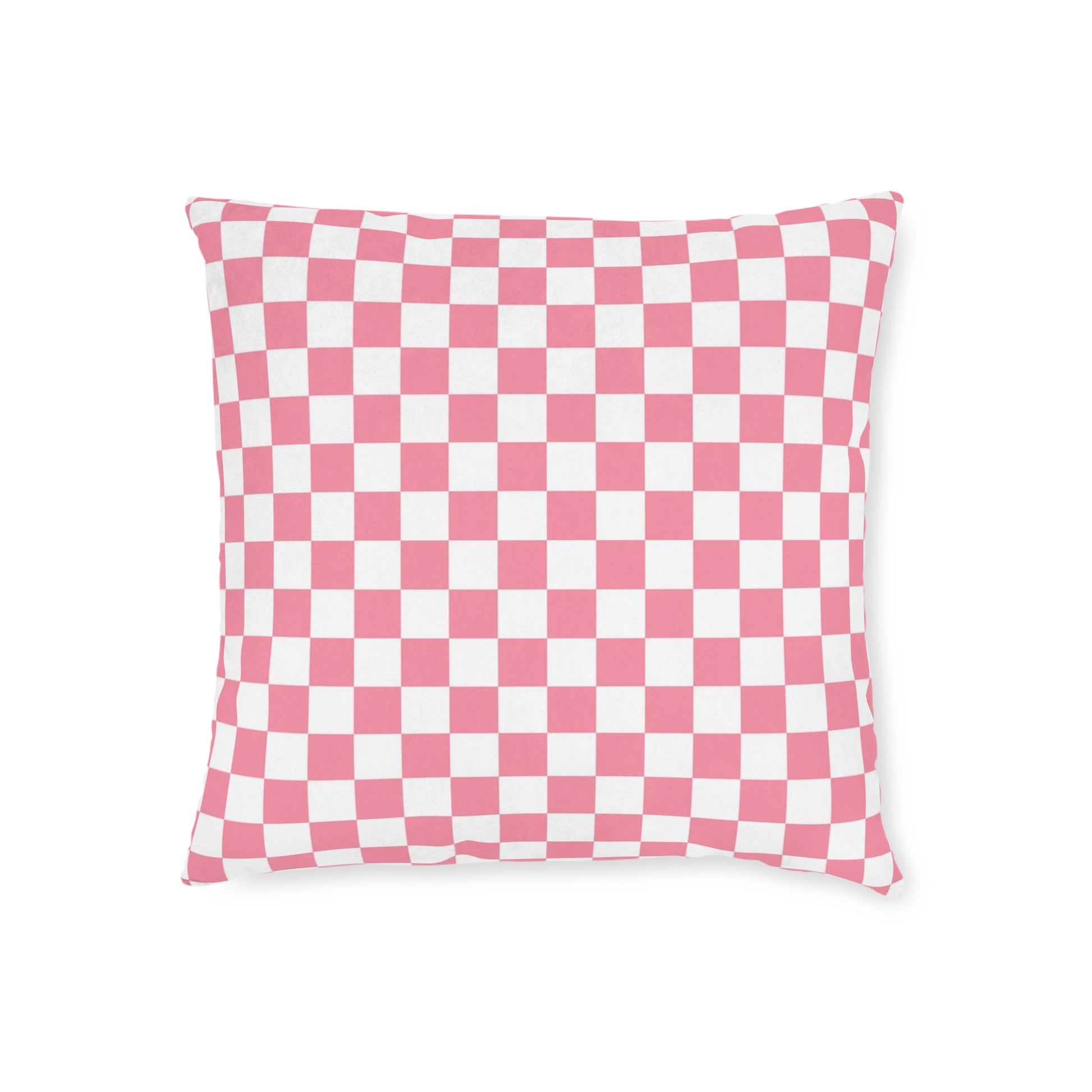 Brigandine Checkered Scene Square Pillow - Pink Back, Artsulli - Art is Long, Life is Short, Home Decor, Size, 18" × 18", , , , , 18081574855824856551