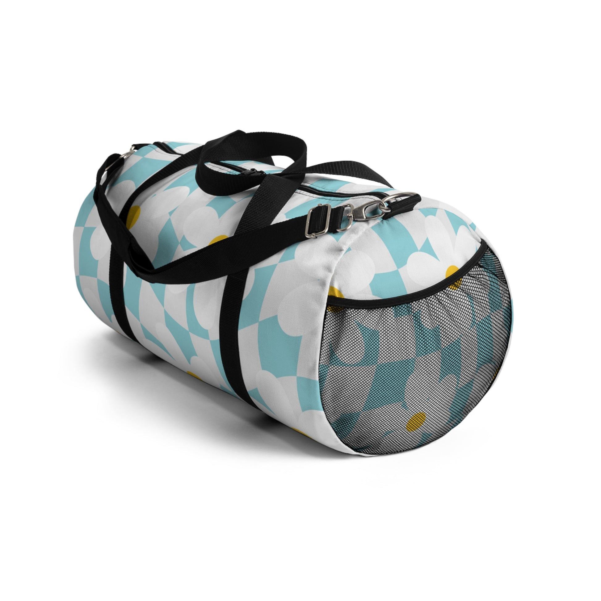 Trippy Check Garden II Duffel Bag, Artsulli - Art is Long, Life is Short, Bags, , , , , , , 