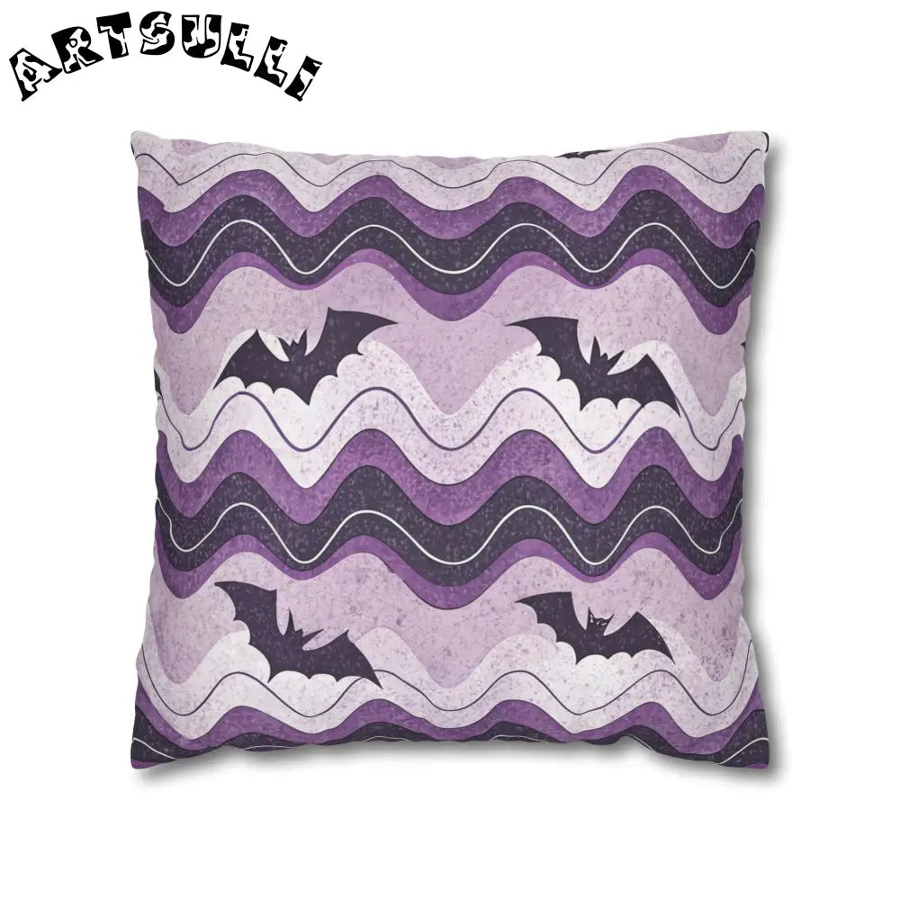 JAKKOUTTHEBXX Bat Wave Spun Polyester Square Pillowcase