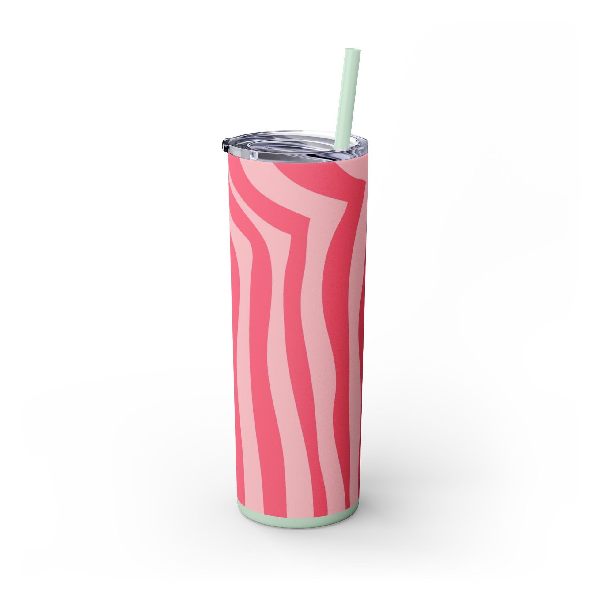 Nagels Pink Zebra Skinny Tumbler with Straw, 20oz, Artsulli - Art is Long, Life is Short, Mug, , , , , , , 