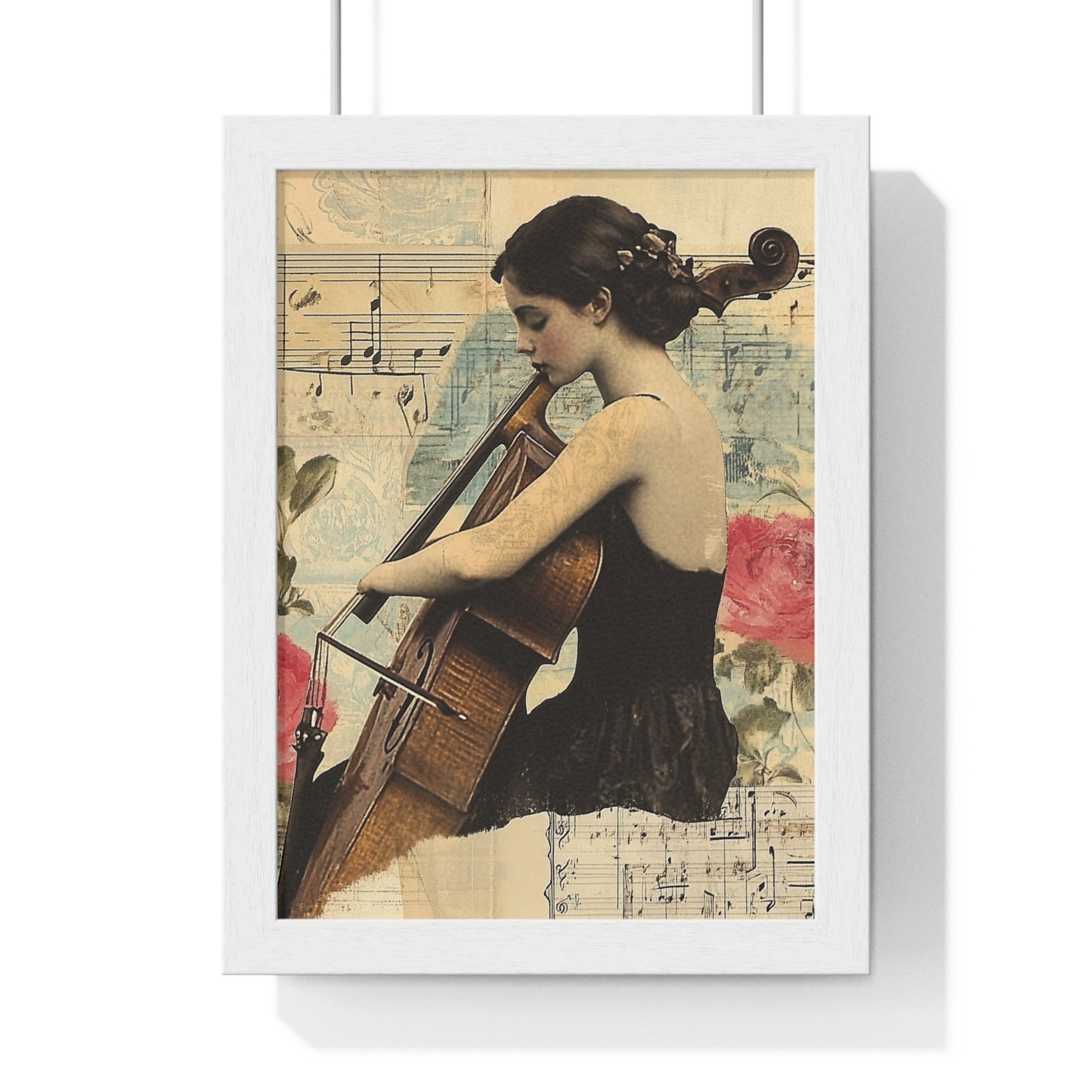 Vaporwave Type Beat Girl Vertical Framed Poster, Artsulli - Art is Long, Life is Short, Poster, Size, 8" x 11", Color, White, , , 86407883337258796564