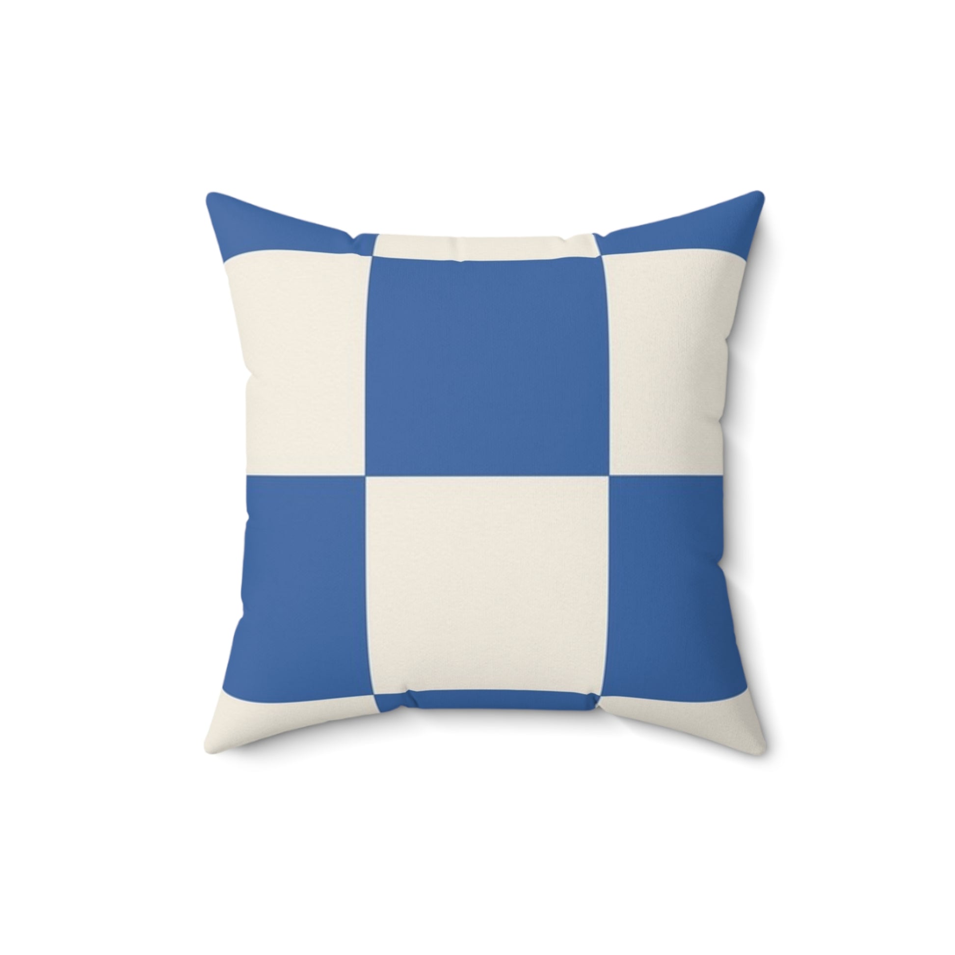 Checkerboard Blue Spun Polyester Square Pillow, Artsulli - Art is Long, Life is Short, Home Decor, , , , , , , 