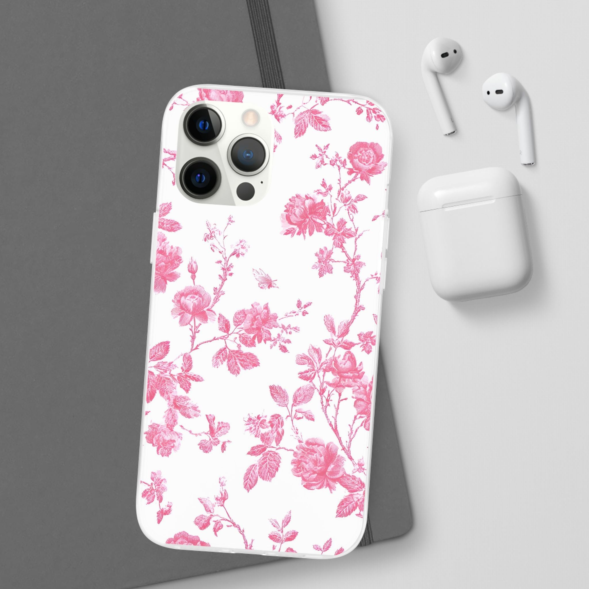 Pink and White Floral iPhone Case