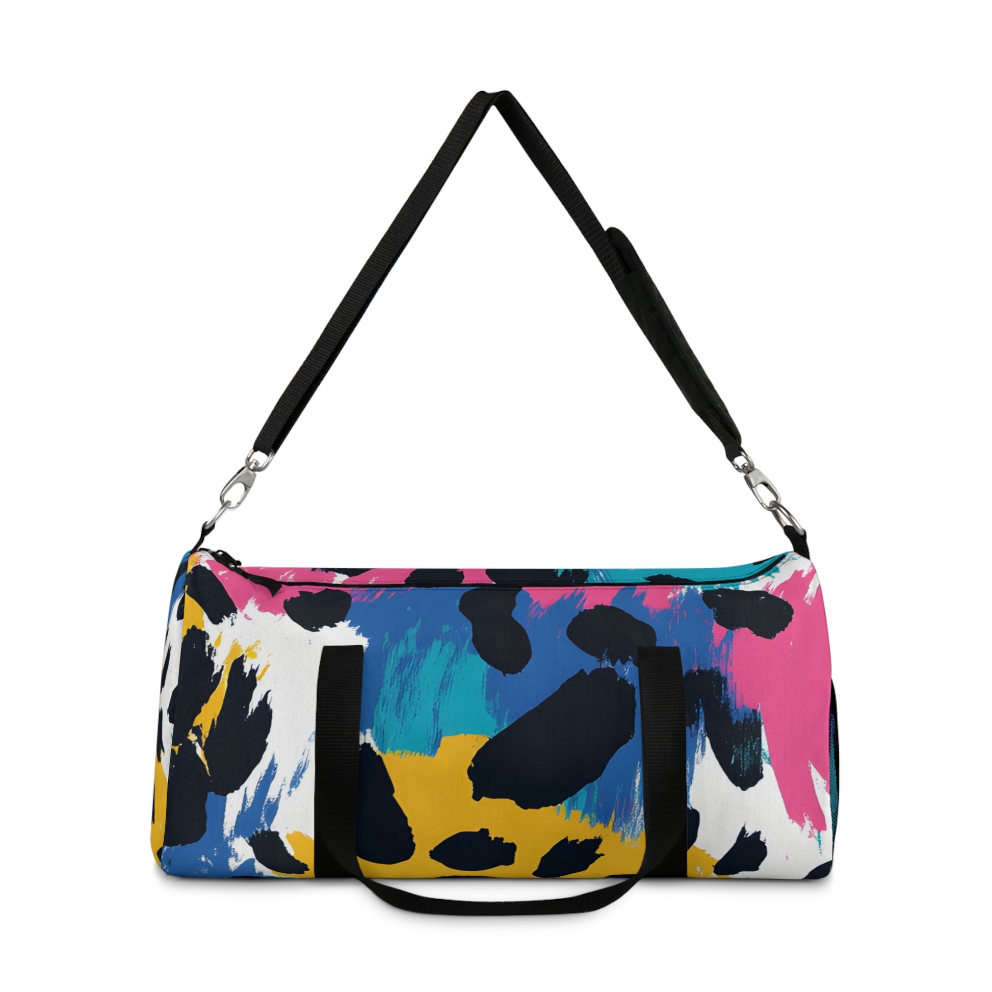 Leopard Print x Paint Brush Strokes Multi-Color Duffel Bag, Artsulli - Art is Long, Life is Short, Bags, , , , , , , 