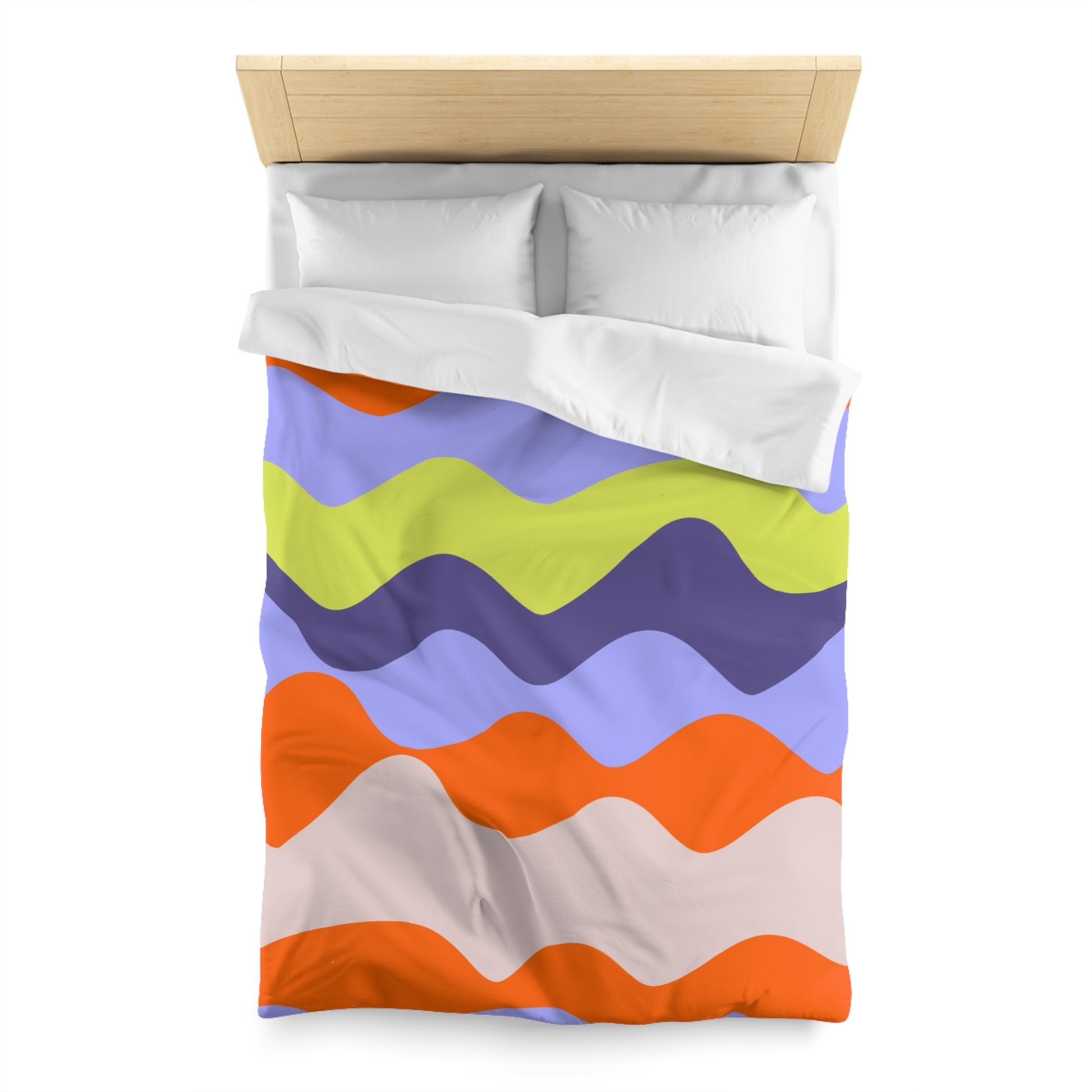 Waves Red and Blue Microfiber Duvet Cover, Artsulli - Art is Long, Life is Short, Home Decor, , , , , , , 