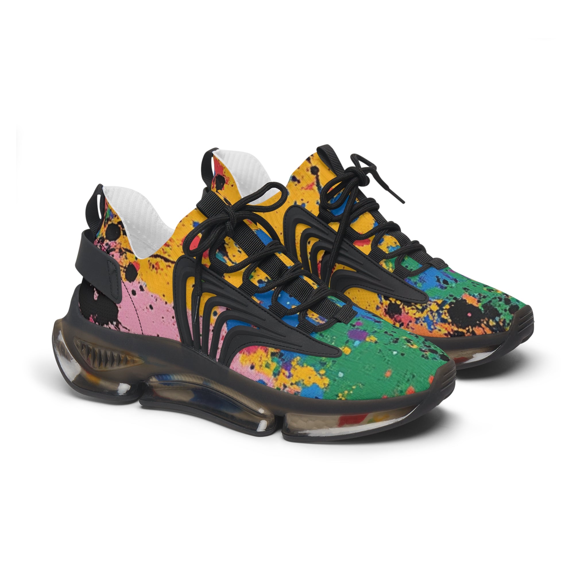 The Colors Of Paint Splatter Women's Mesh Sneakers, Artsulli - Art is Long, Life is Short, Shoes, Color, Black sole, Size, US 5.5, , , 12850414600169
