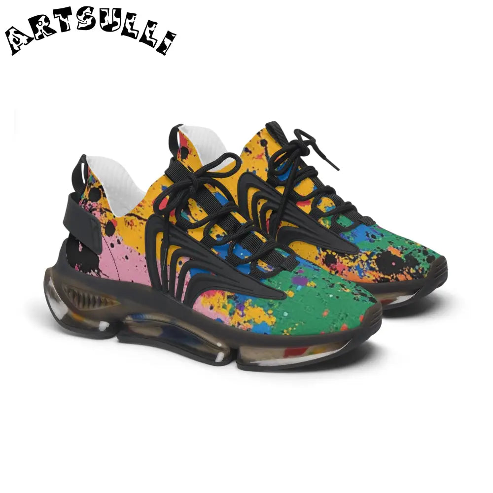 JAKKOUTTHEBXX The Colors Of Paint Splatter Women’s Mesh Sneakers