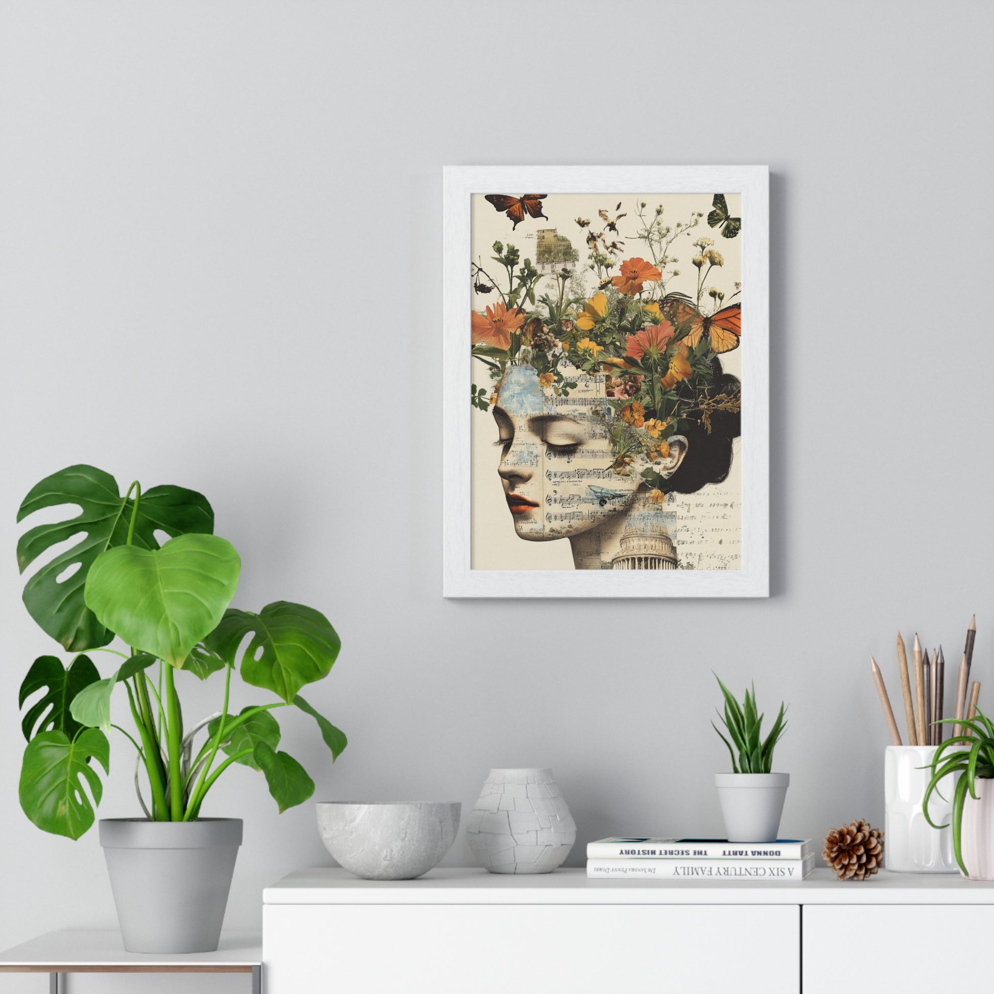 Retro Blooming Type Beat Vertical Framed Poster, Artsulli - Art is Long, Life is Short, Poster, , , , , , , 