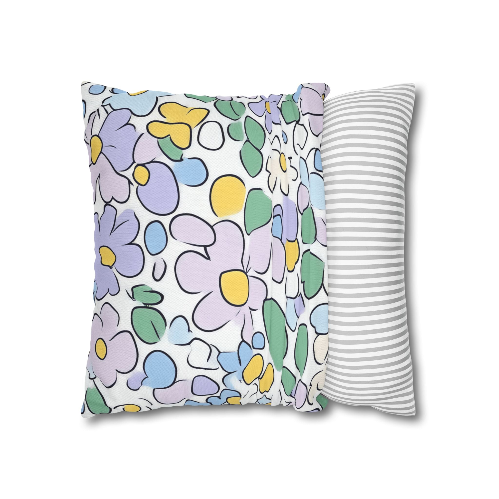 Spun Polyester Square Pillowcase