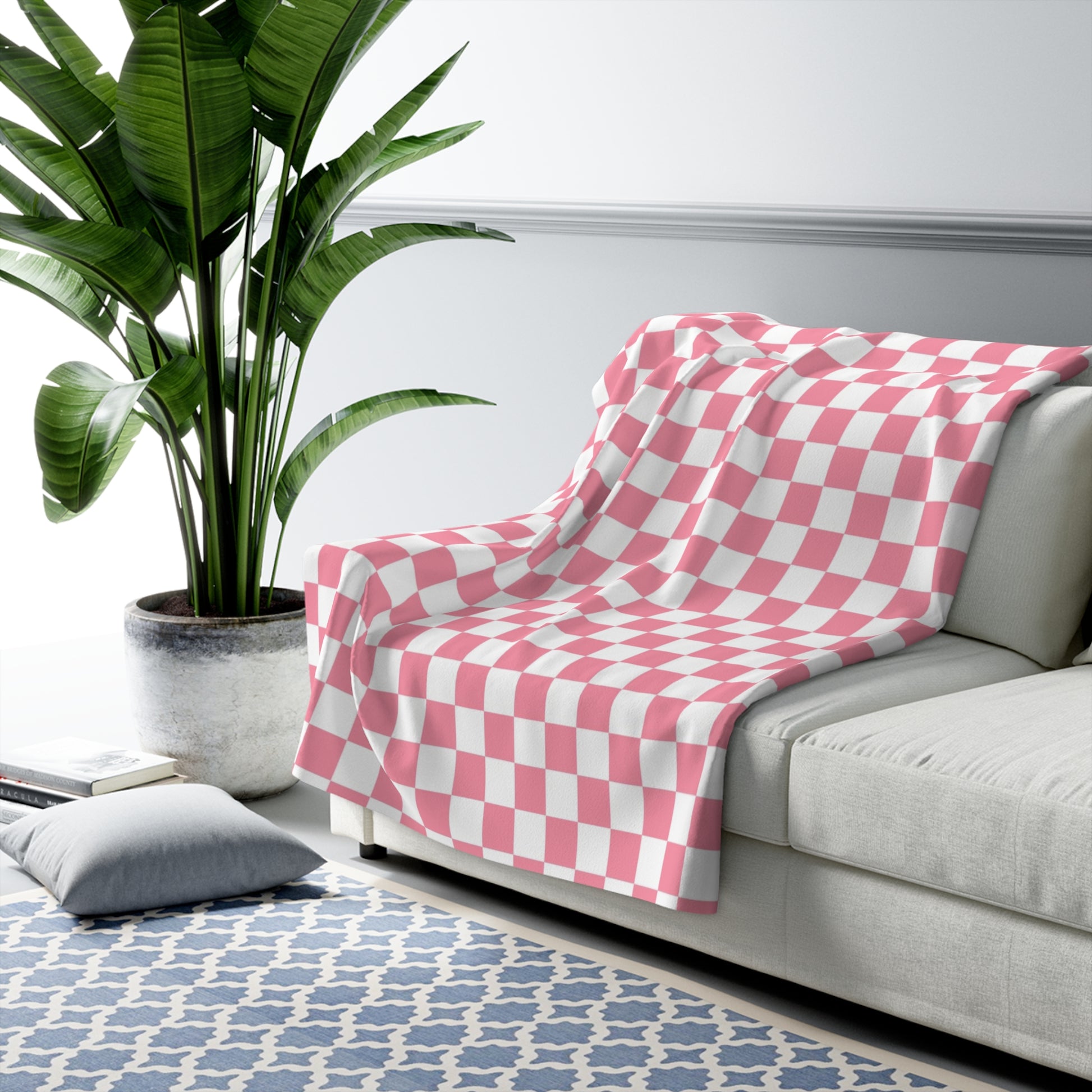 Brigandine Checkered Scene Sherpa Fleece Blanket, Artsulli - Art is Long, Life is Short, Home Decor, , , , , , , 