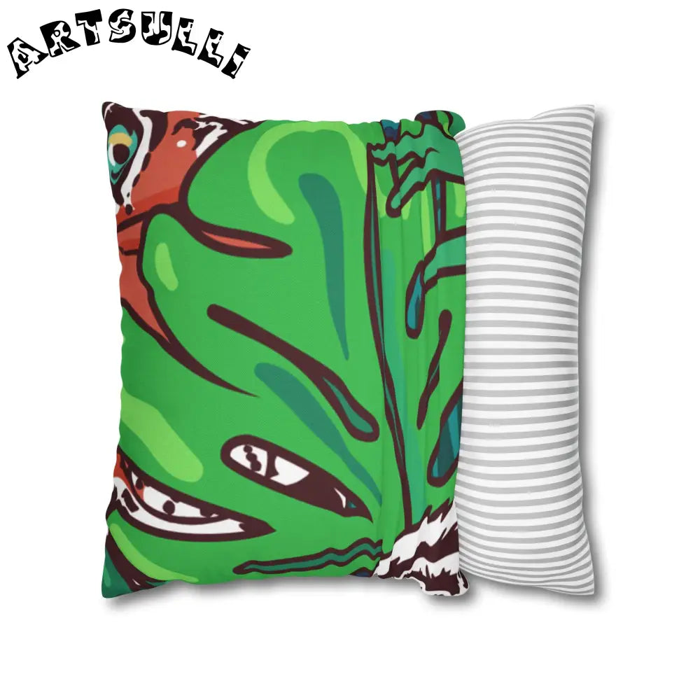 JAKKOUTTHEBXX Tropical Jungle Tigers Blue and Green Spun Polyester