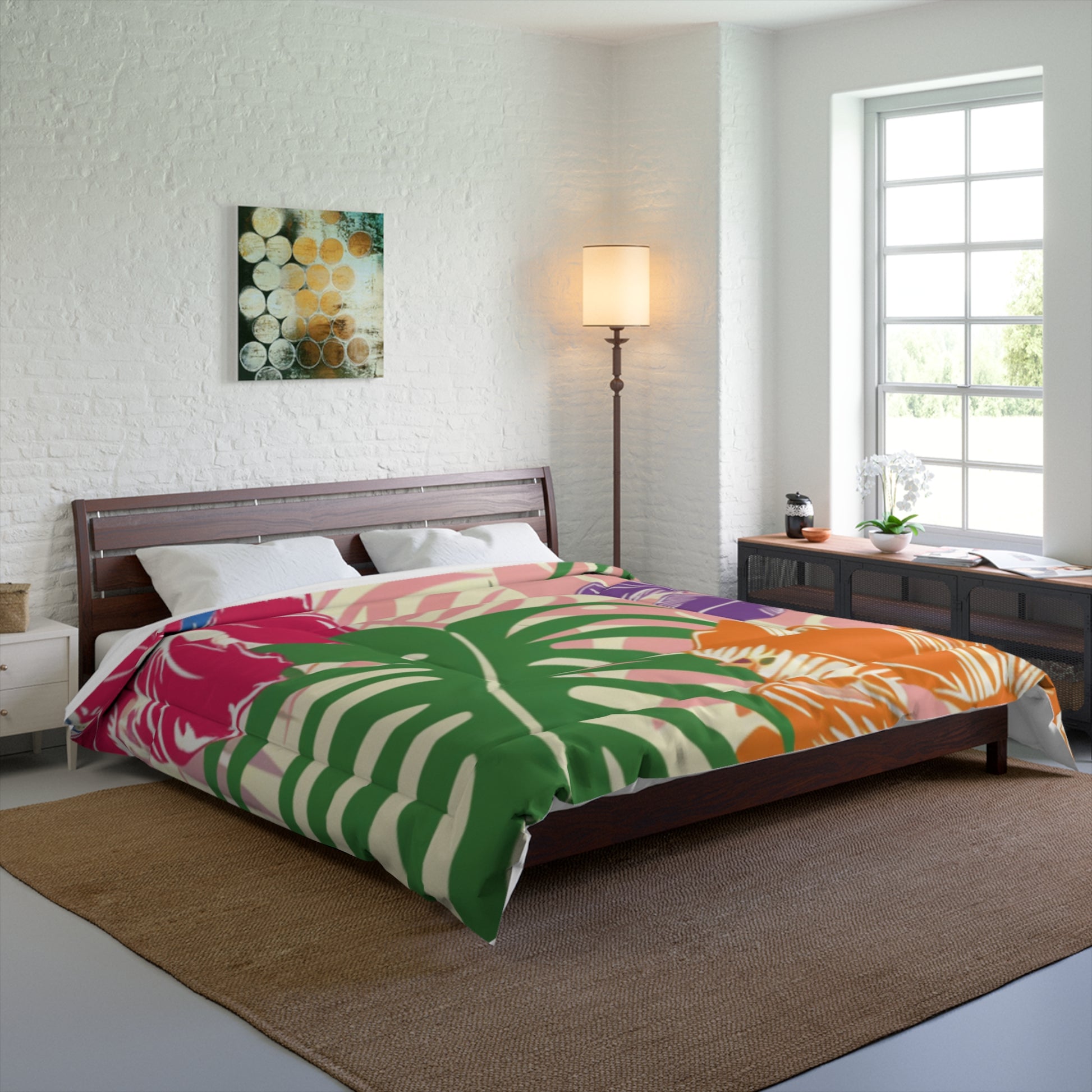 Blooming Tropical Flowers Comforter, Artsulli - Art is Long, Life is Short, Home Decor, , , , , , , 