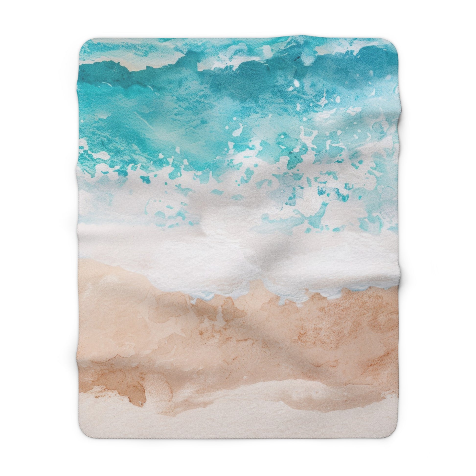 Seashore Sherpa Fleece Blanket, Artsulli - Art is Long, Life is Short, Home Decor, Size, 60" × 80", , , , , 29517921231252576677