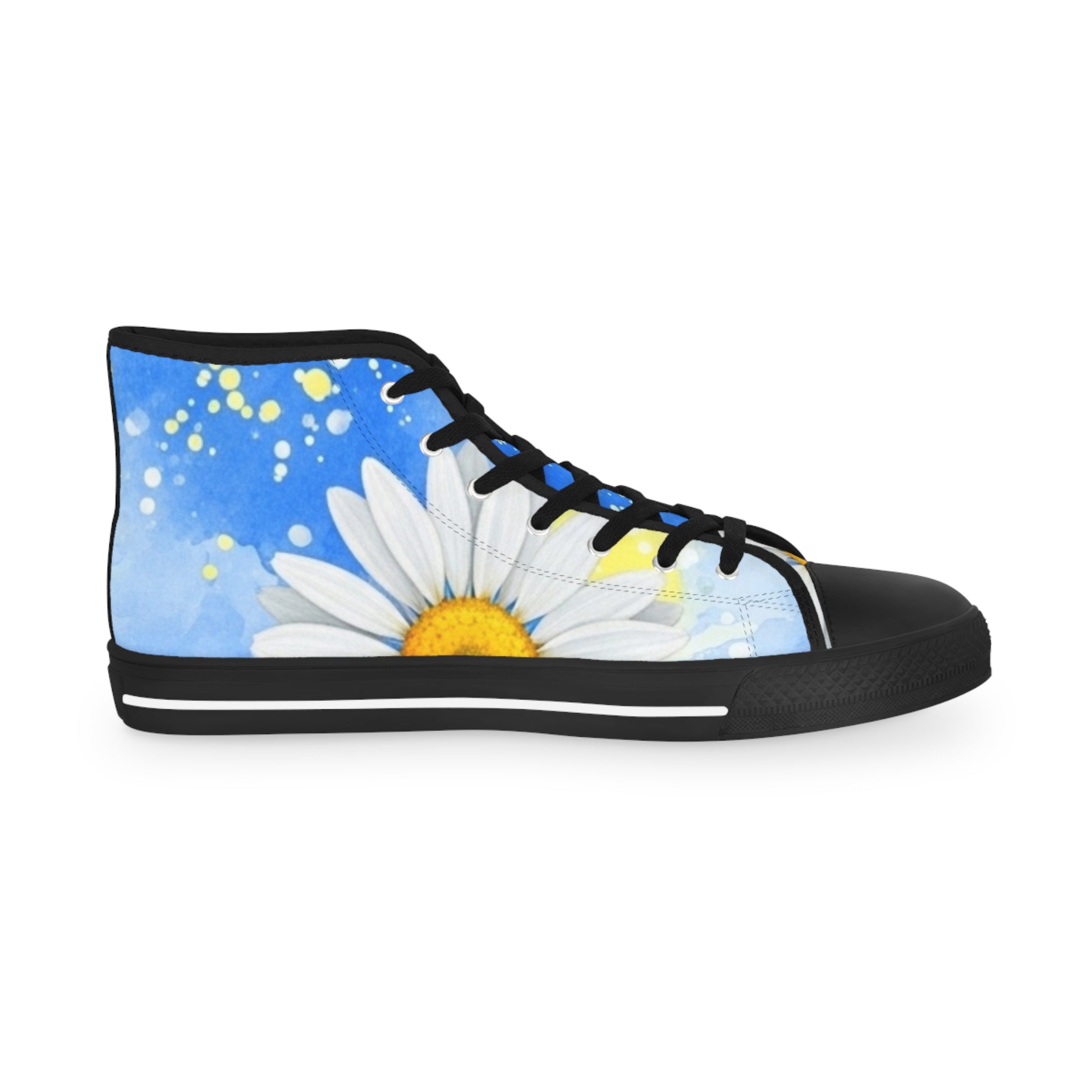 Daisies Men's High Top Sneakers, Artsulli - Art is Long, Life is Short, Shoes, , , , , , , 