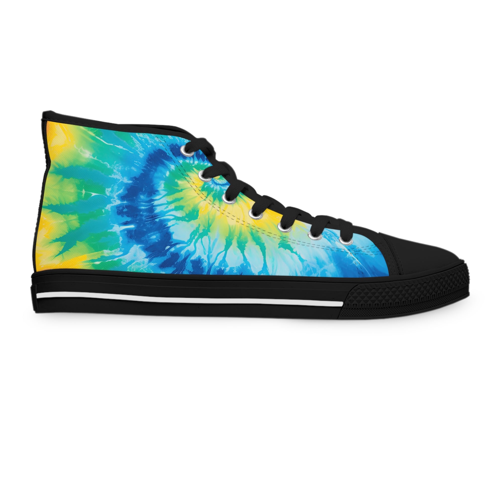 Tie Dye II Women's High Top Sneakers, Artsulli - Art is Long, Life is Short, Shoes, , , , , , , 