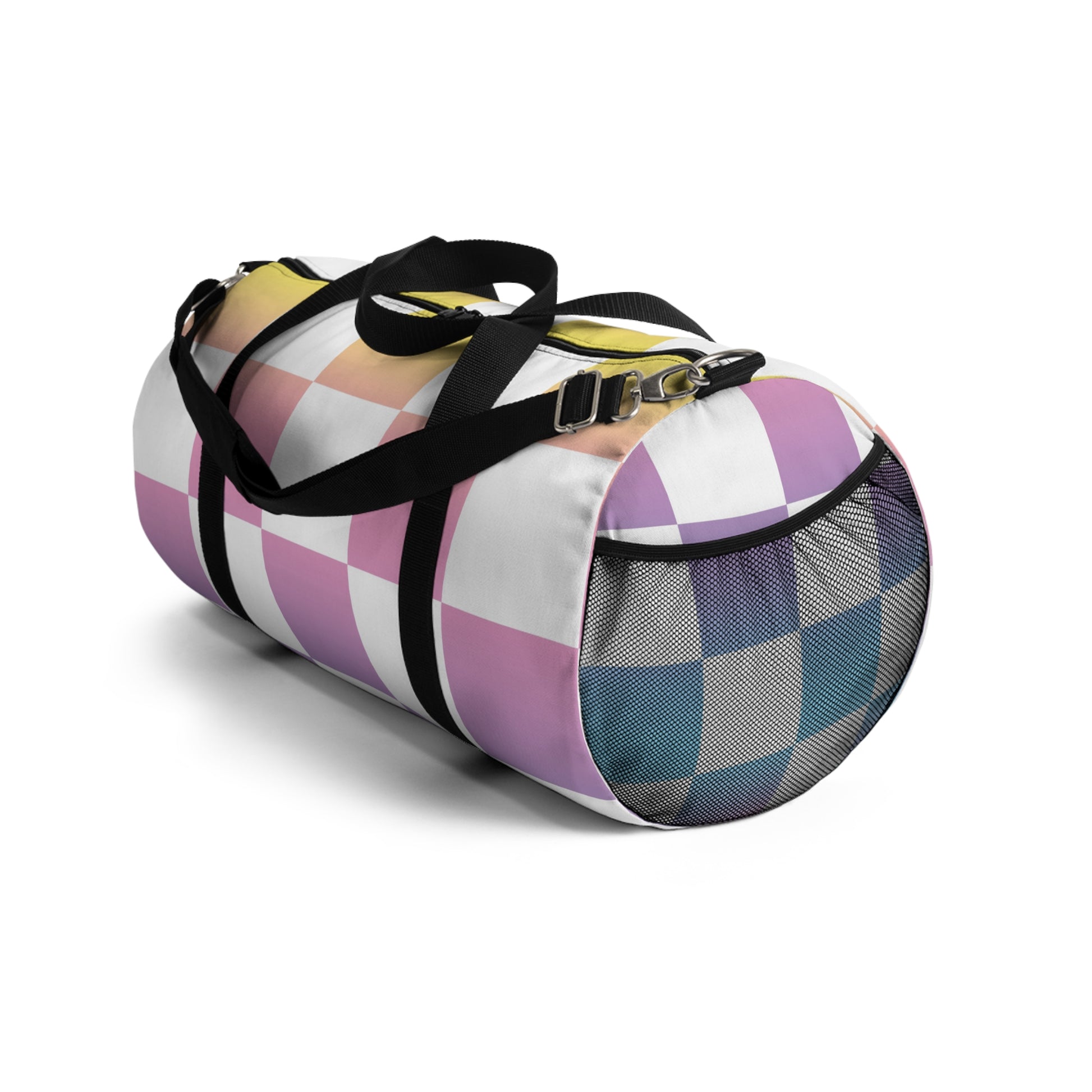 Vaporwave Check II Duffel Bag, Artsulli - Art is Long, Life is Short, Bags, , , , , , , 