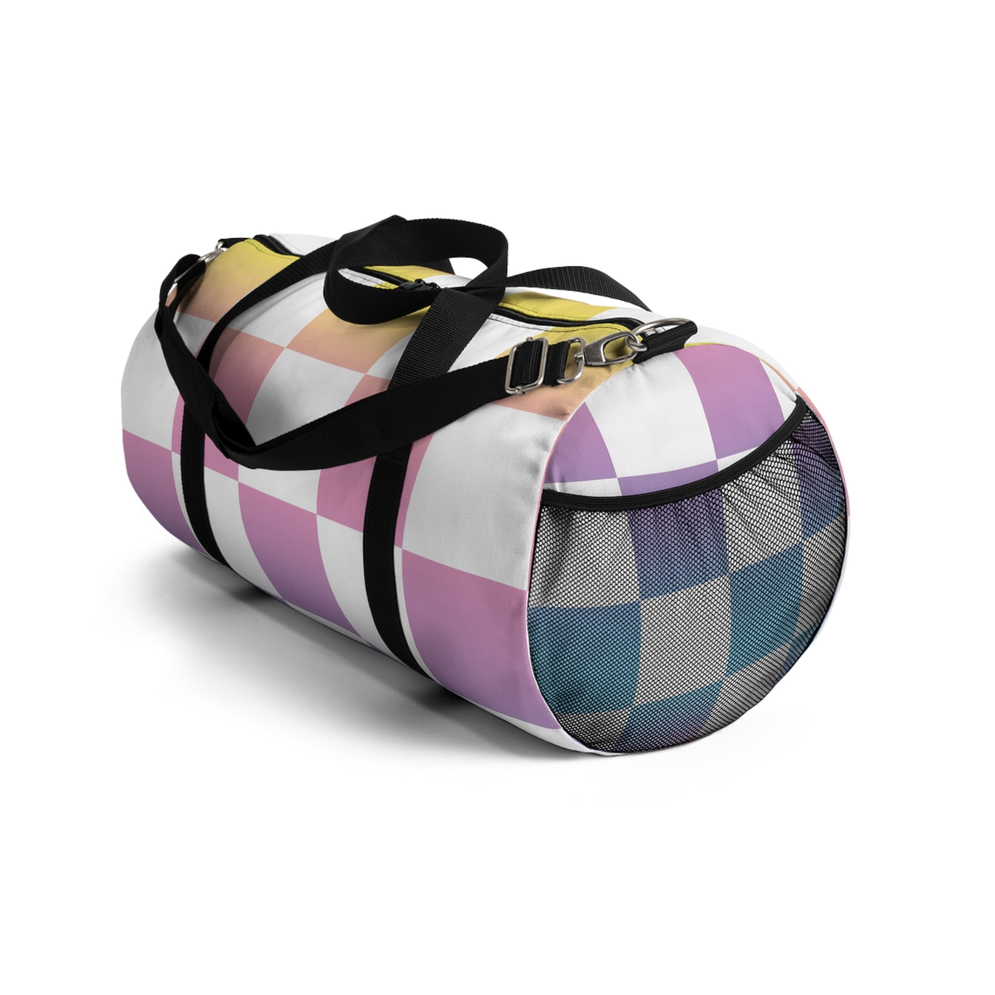 Vaporwave Check II Duffel Bag, Artsulli - Art is Long, Life is Short, Bags, , , , , , , 