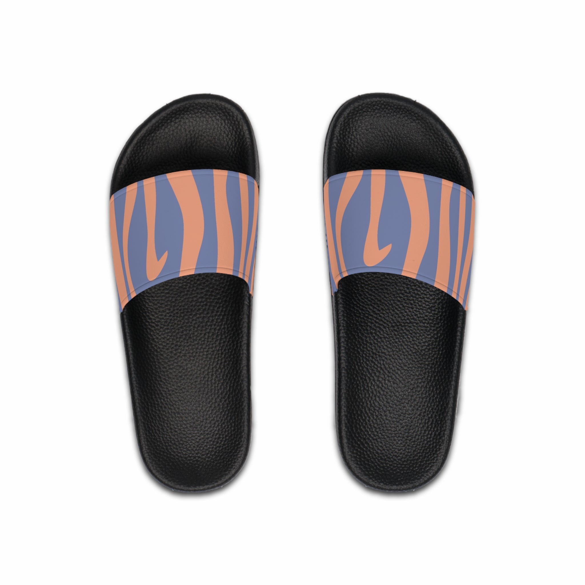 Melting Zebra Stripes Men's Slide Sandals, Artsulli - Art is Long, Life is Short, Shoes, Color, Black sole, Size, US 6, , , 71187794592367