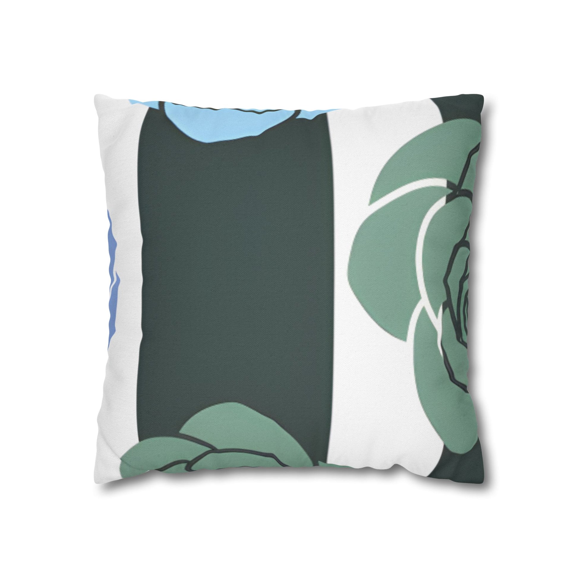 Striped Rose Garden Spun Polyester Square Pillowcase, Artsulli - Art is Long, Life is Short, Home Decor, Size, 16" × 16", , , , , 62590226054723017247