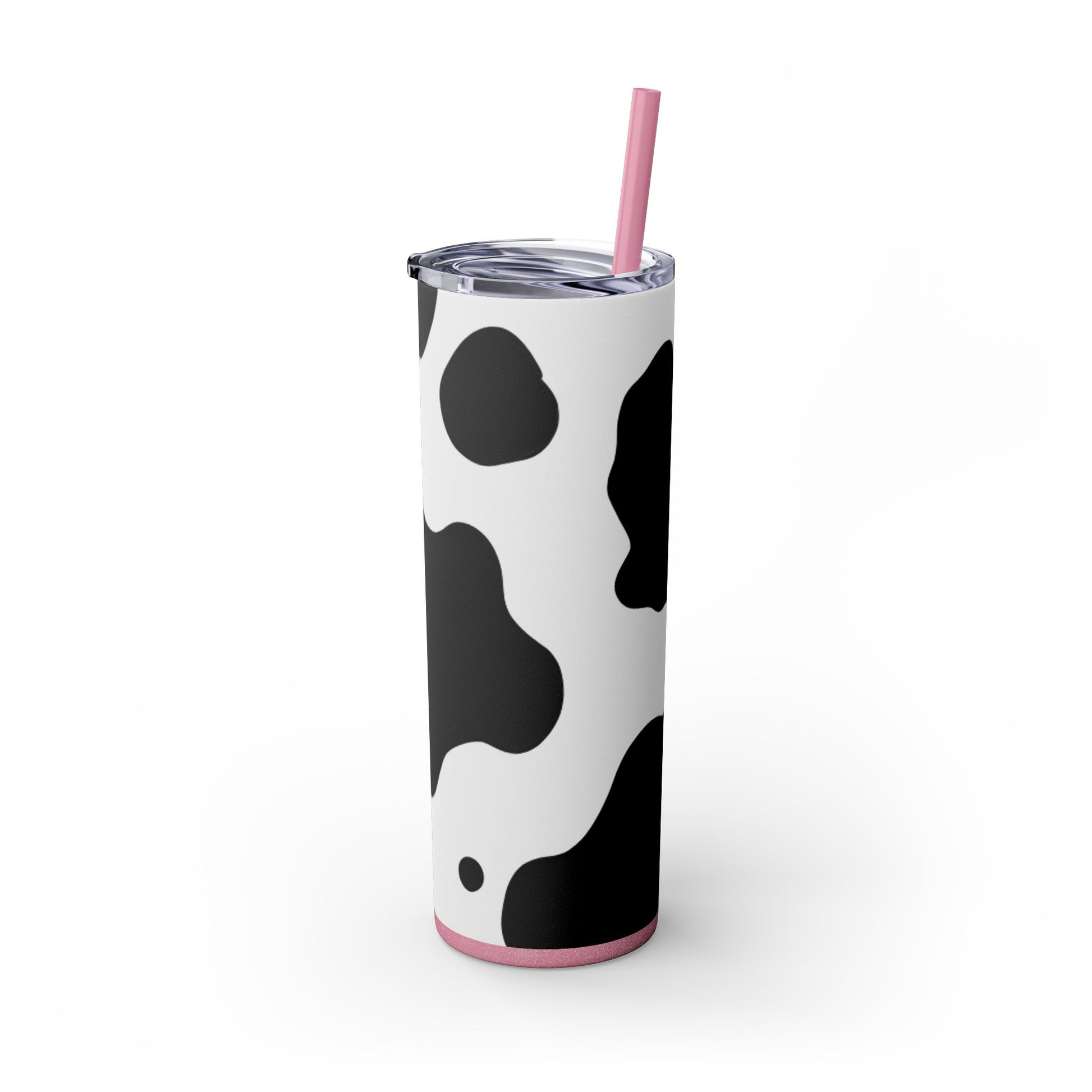 Cow Print Focus Skinny Tumbler with Straw, 20oz, Artsulli - Art is Long, Life is Short, Mug, , , , , , , 