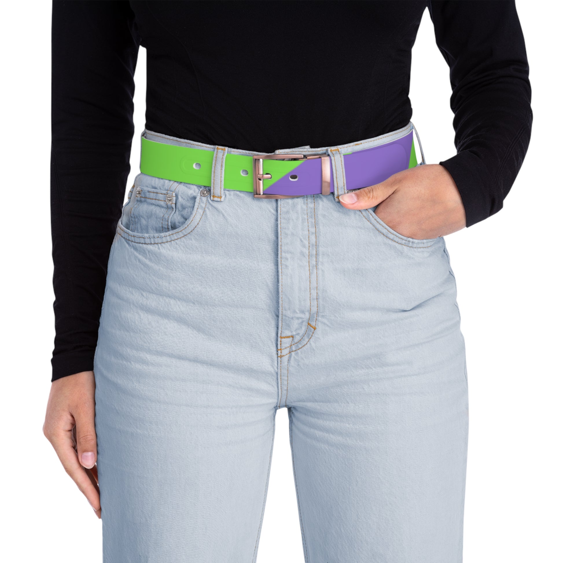 Tyrannosaurus Print Green and Purple Belt, Artsulli - Art is Long, Life is Short, Accessories, , , , , , , 