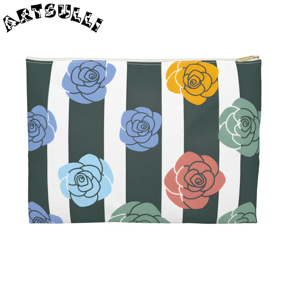 JAKKOUTTHEBXX Stripes x Roses II Black and White Accessory Pouch