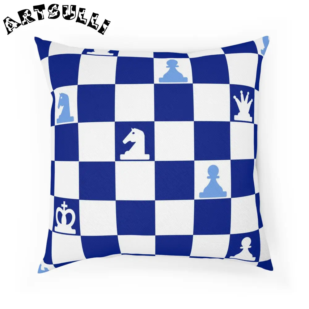 JAKKOUTTHEBXX Checkerboard Cotton Drill Chess Throw Pillow 2025