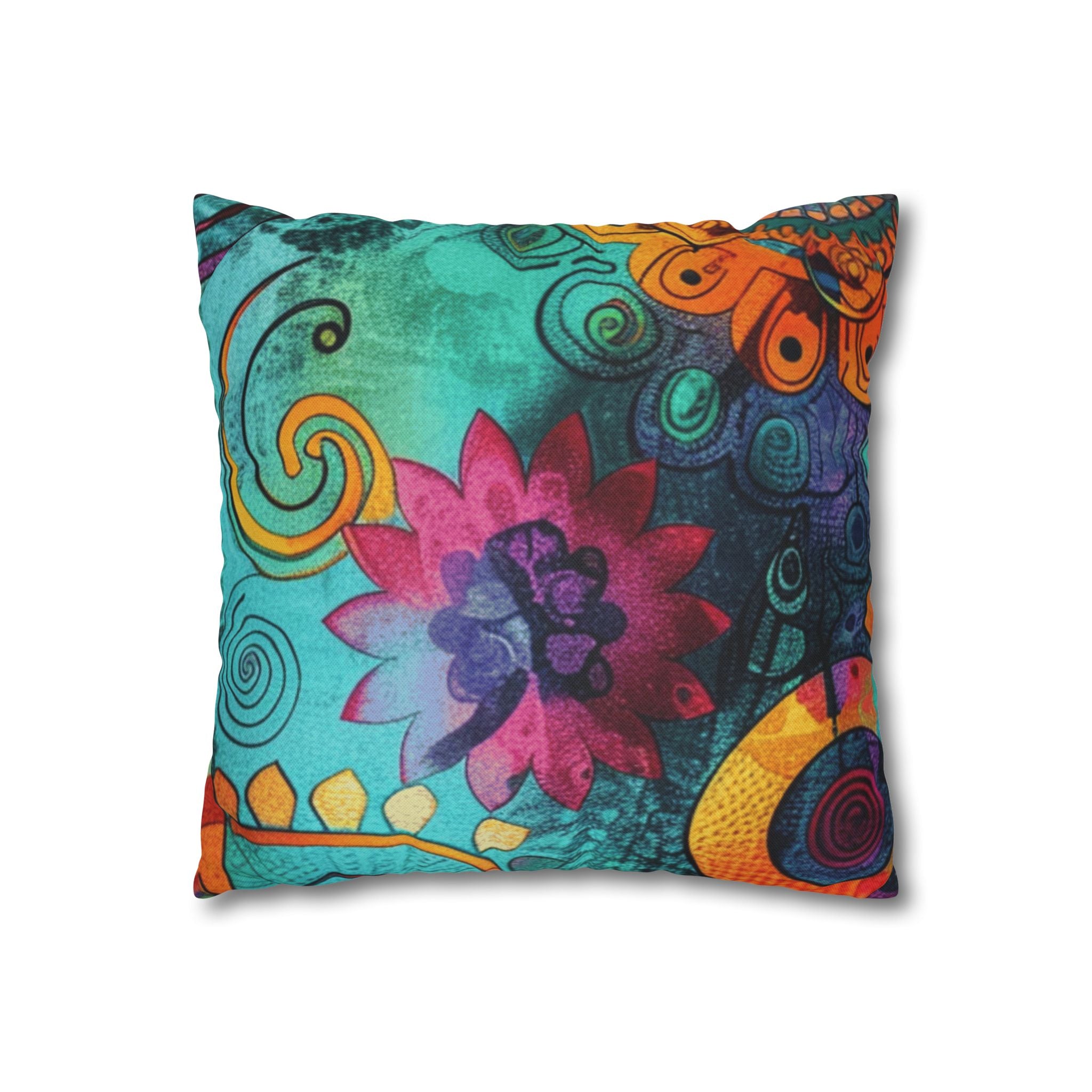 Spun Polyester Square Pillowcase