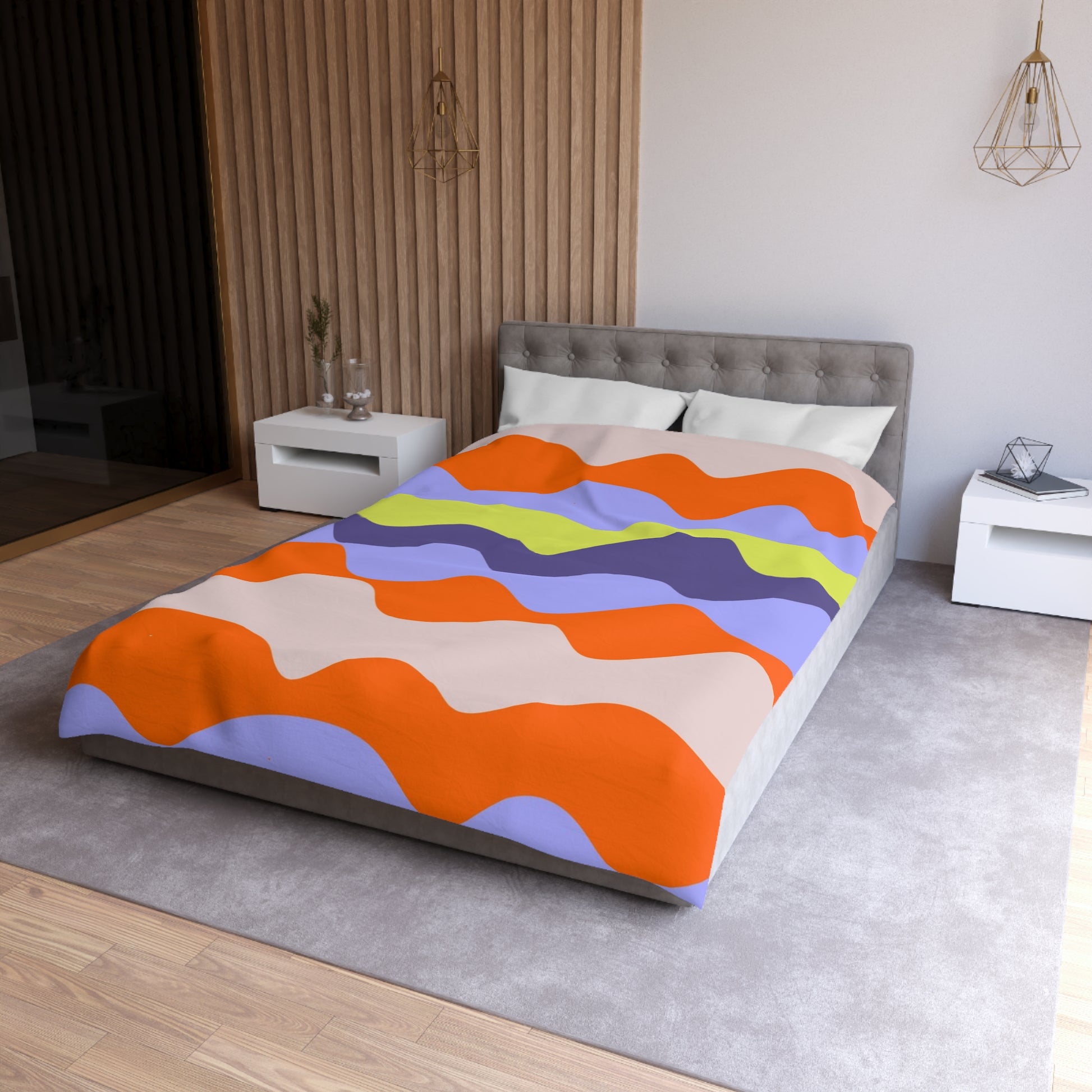 Waves Red and Blue Microfiber Duvet Cover, Artsulli - Art is Long, Life is Short, Home Decor, , , , , , , 