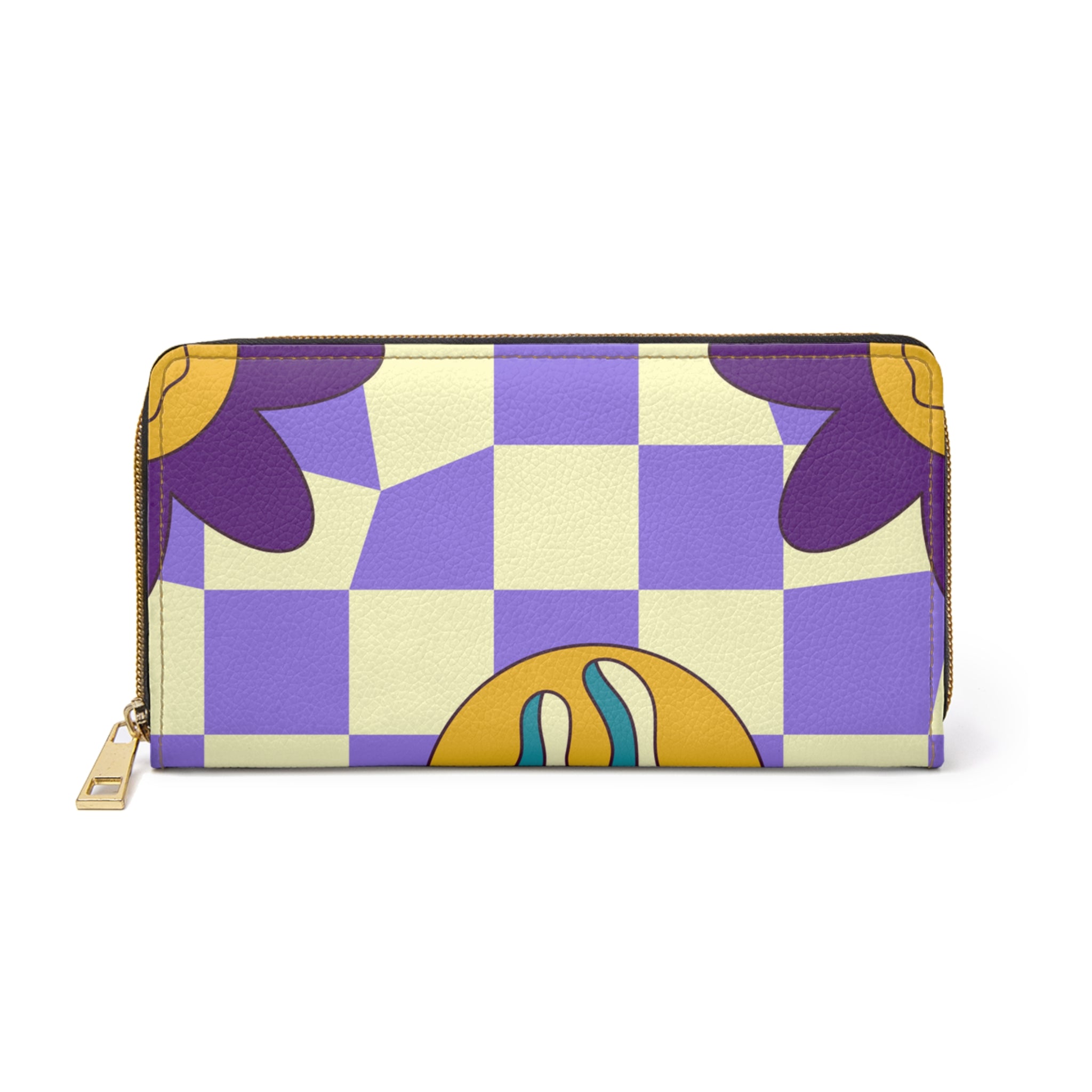 Trippy Flower Power Motifs Zipper Wallet, Artsulli - Art is Long, Life is Short, Accessories, Size, One size, Color, White, , , 13810380961757