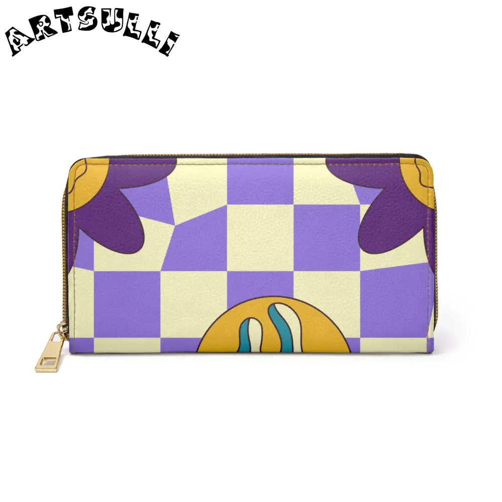 JAKKOUTTHEBXX Trippy Flower Power Motifs Zipper Wallet JAKKOUTTHEBXX