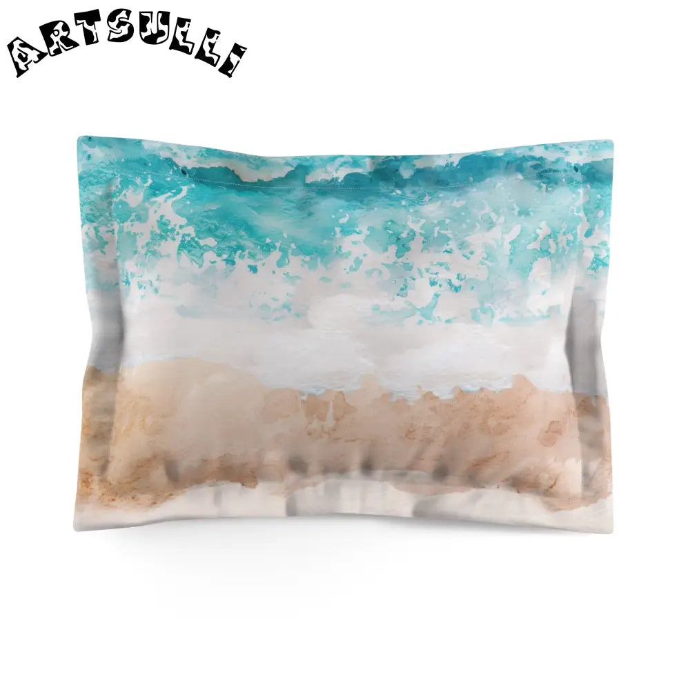 JAKKOUTTHEBXX Sandy Beach Ocean Wave Pillowcase JAKKOUTTHEBXX