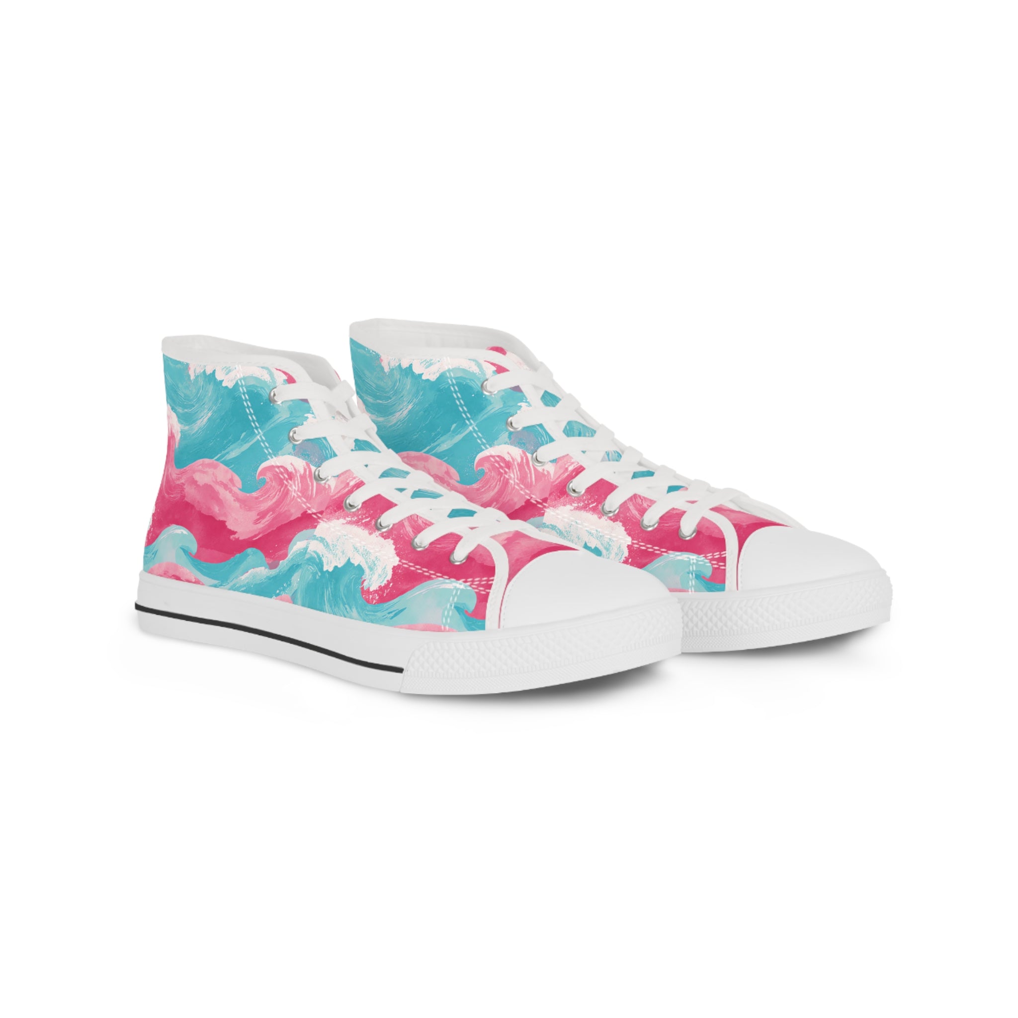 The Great Pastelwave II Men's High Top Sneakers, Artsulli - Art is Long, Life is Short, Shoes, Size, US 5, Color, White sole, , , 39445222269603923980