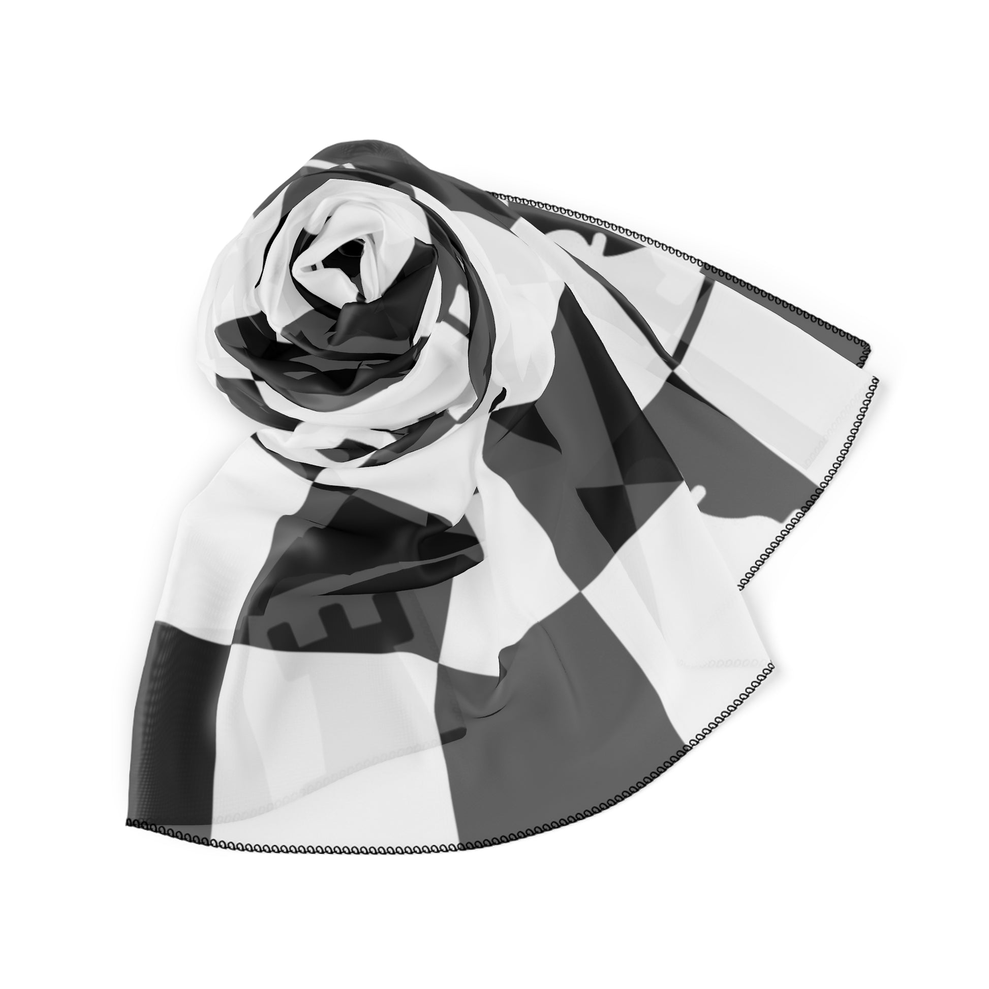 Battlements Chess Poly Scarf, Artsulli - Art is Long, Life is Short, Accessories, , , , , , , 