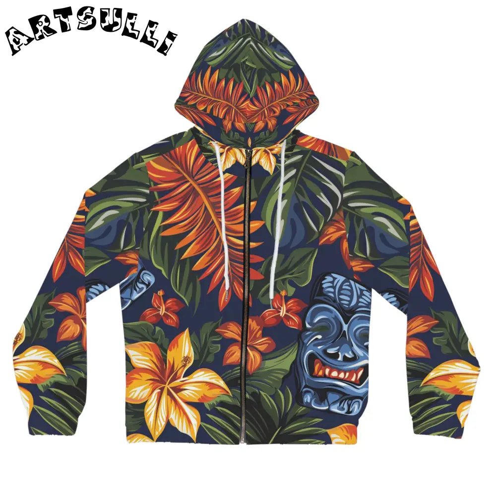 JAKKOUTTHEBXX Tropical Print Women’s Zip Hoodie 2025