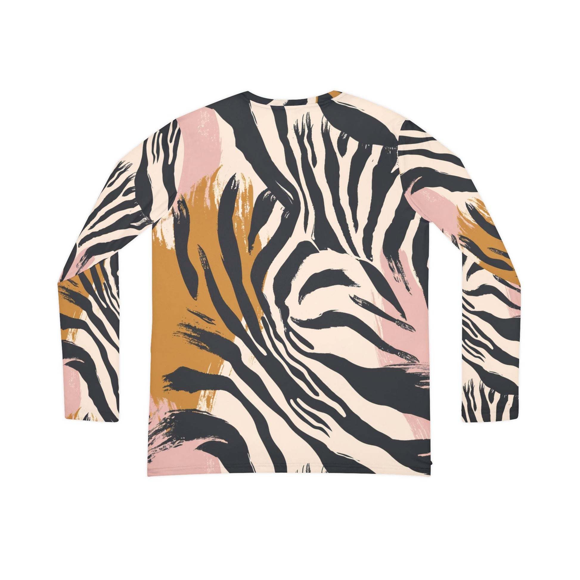 Beige Zebra Jungle Flats Women's Long Sleeve V-neck Shirt (AOP), Artsulli - Art is Long, Life is Short, All Over Prints, , , , , , , 