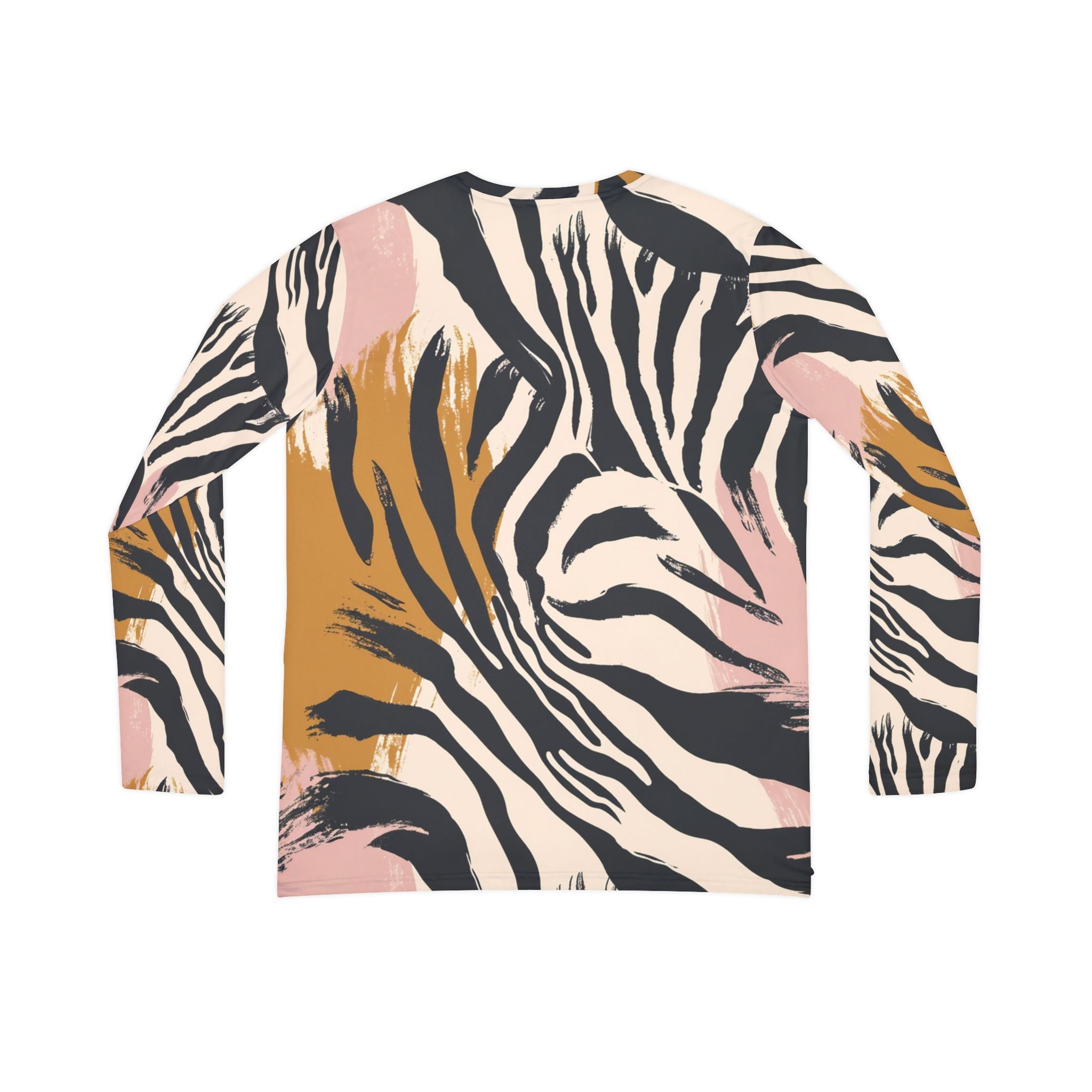 Beige Zebra Jungle Flats Women's Long Sleeve V-neck Shirt (AOP), Artsulli - Art is Long, Life is Short, All Over Prints, , , , , , , 