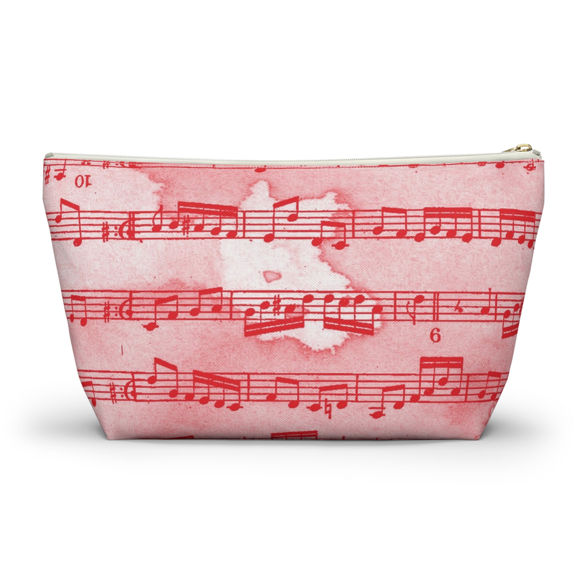 Drip Spill Type Beat Sheet Music Red Accessory Pouch w T-bottom, Artsulli - Art is Long, Life is Short, Bags, , , , , , , 