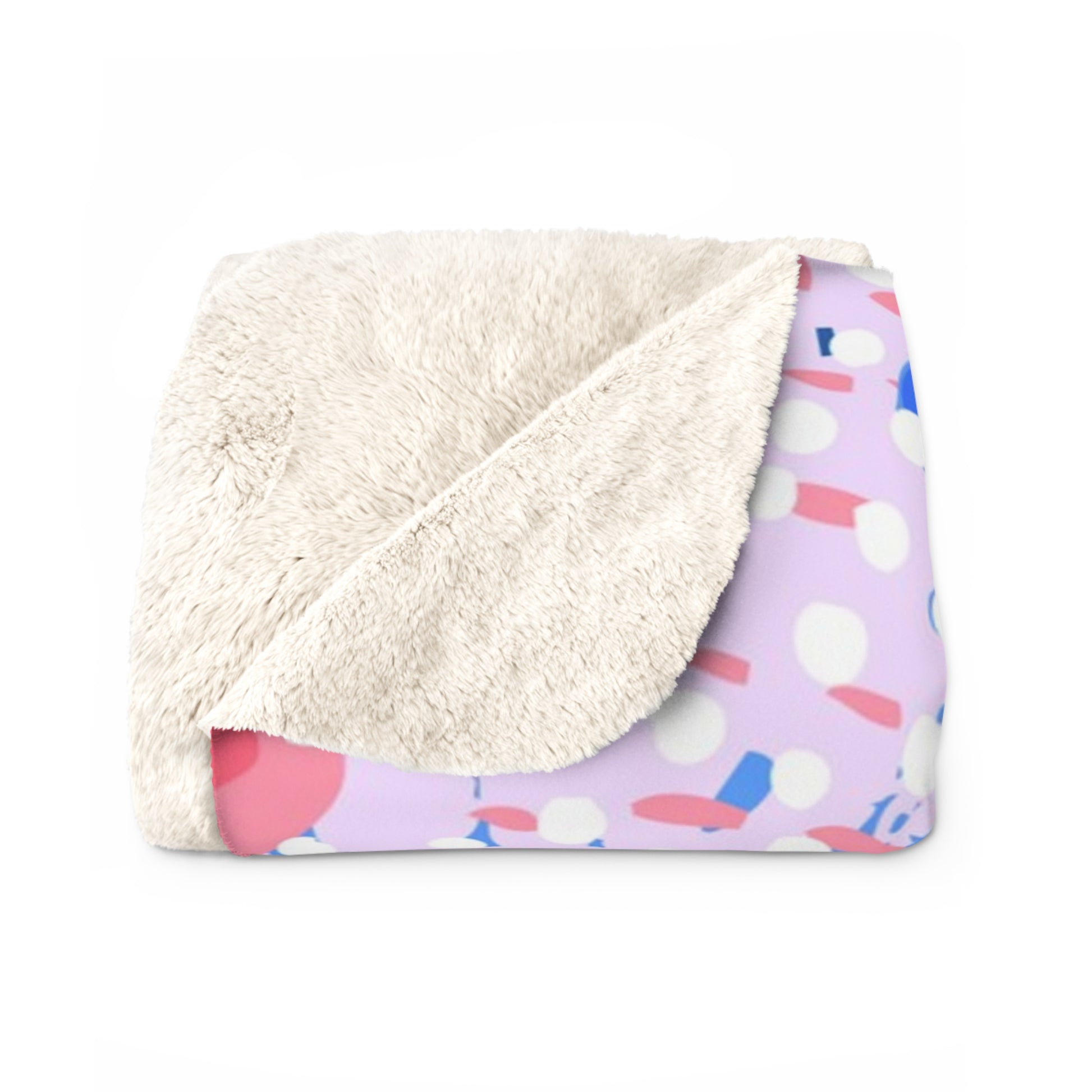 Flowers x Doodles x Hearts Multi-Color Sherpa Fleece Blanket, Artsulli - Art is Long, Life is Short, Home Decor, , , , , , , 