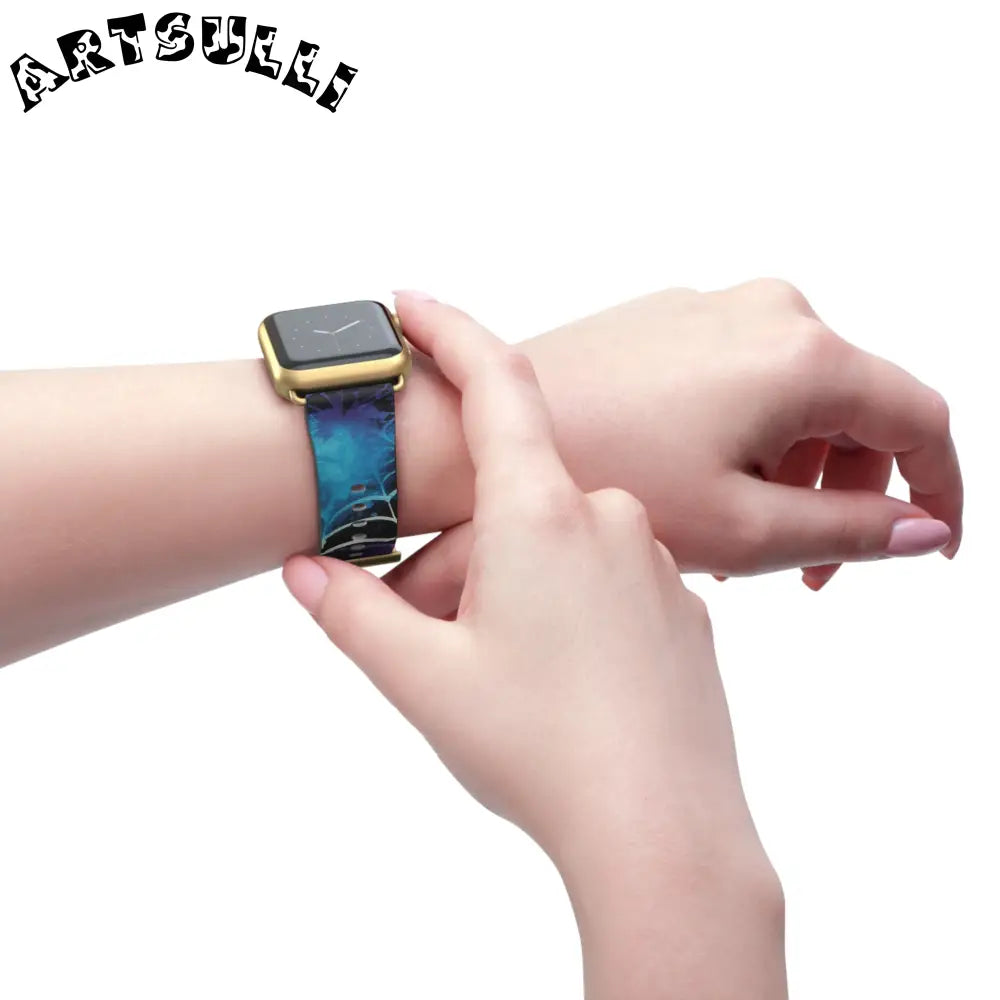 JAKKOUTTHEBXX Spider Web Faux Leather Watch Band 2025