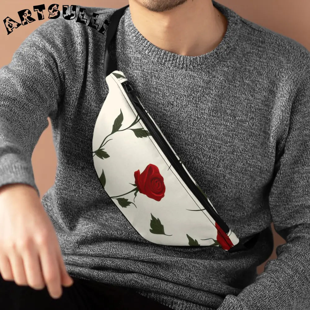 JAKKOUTTHEBXX Red Roses Fanny Pack JAKKOUTTHEBXX Artsulli - Art