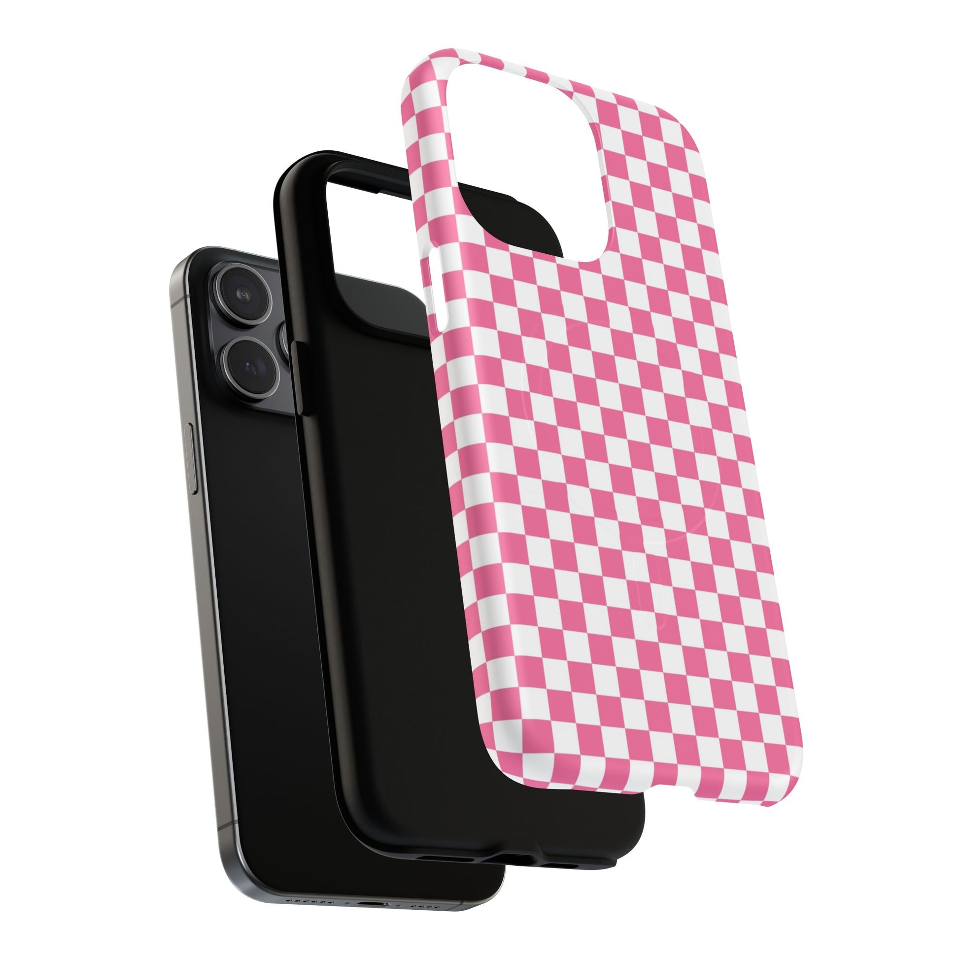 Yuyushiki Pink Check Tough Magnetic Cases, Artsulli - Art is Long, Life is Short, Phone Case, , , , , , , 