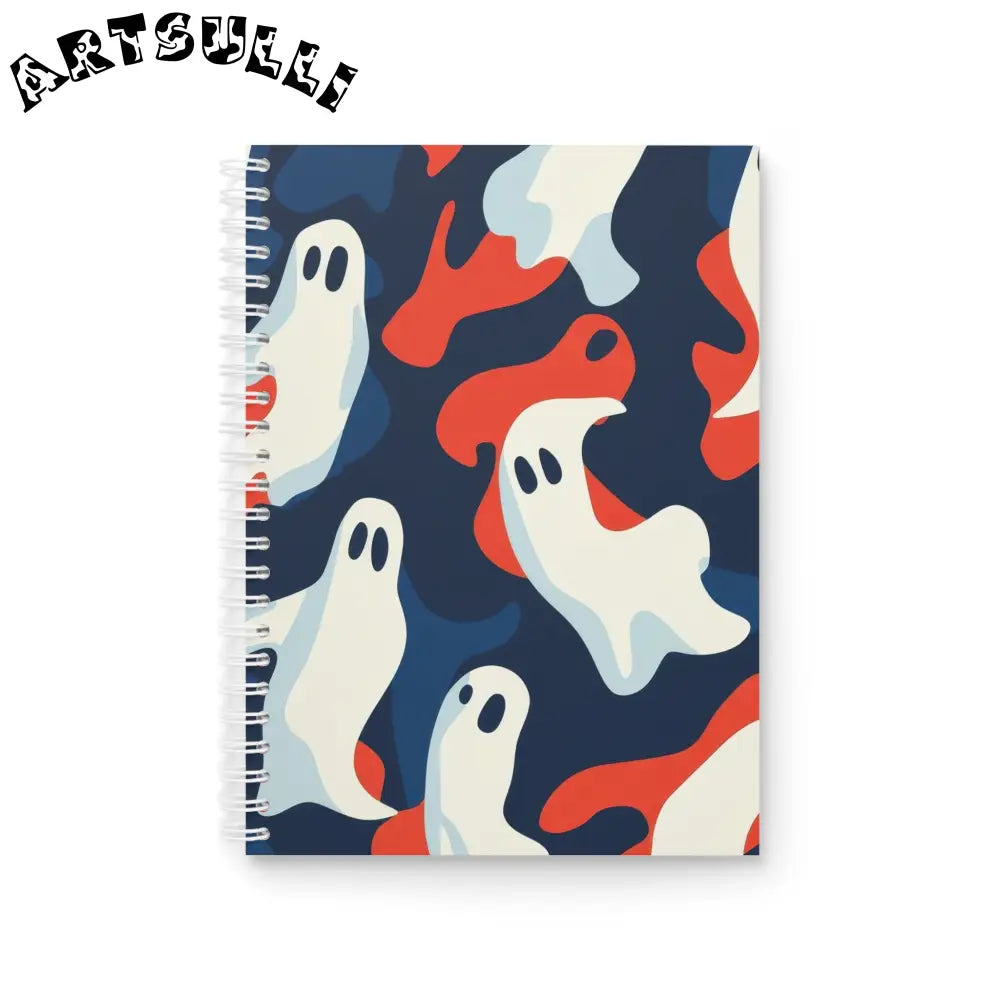 JAKKOUTTHEBXX Camo Ghosts Spiral Notebook JAKKOUTTHEBXX Artsulli